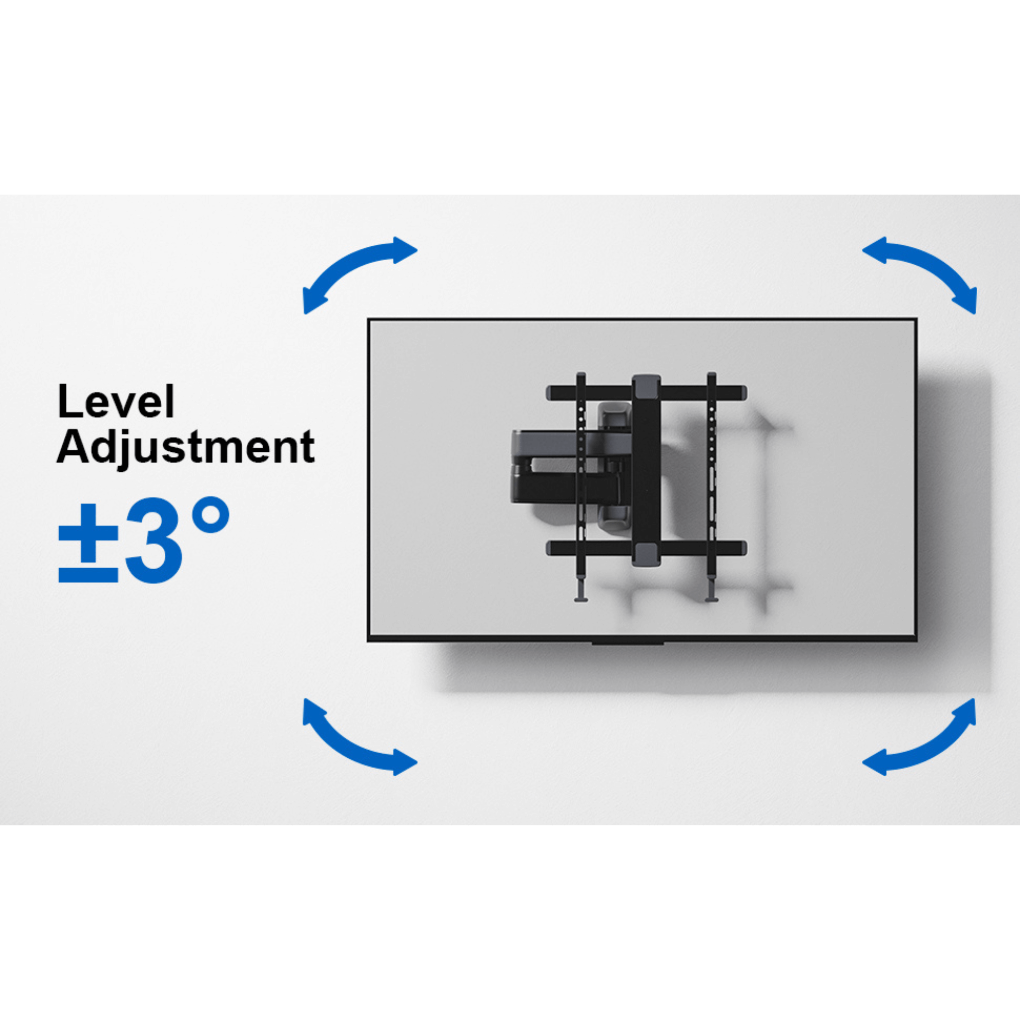 ErgoAV Motion Mount with Single Arm and IsoTILT Technology for TVs 39" to 65"