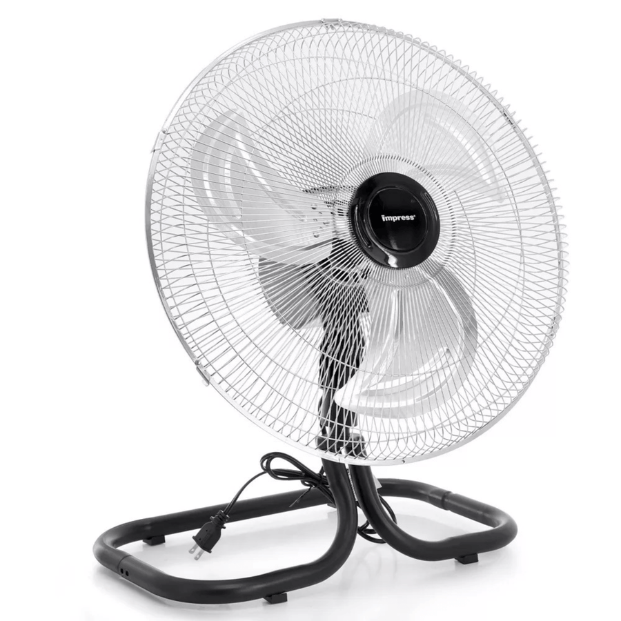 Impress 18-Inch 2-in-1 Chrome Hi-Speed Industrial Oscillating Fan