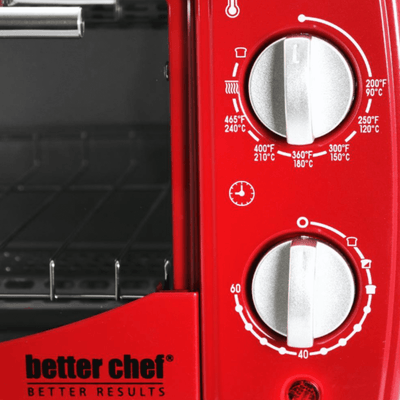 Better Chef 9L Toaster Oven Broiler with Slide-Out Rack and Bake Tray