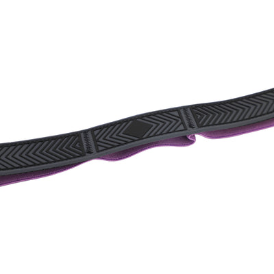 Elastic Yoga Straps With 9 Loops - Purple/Black