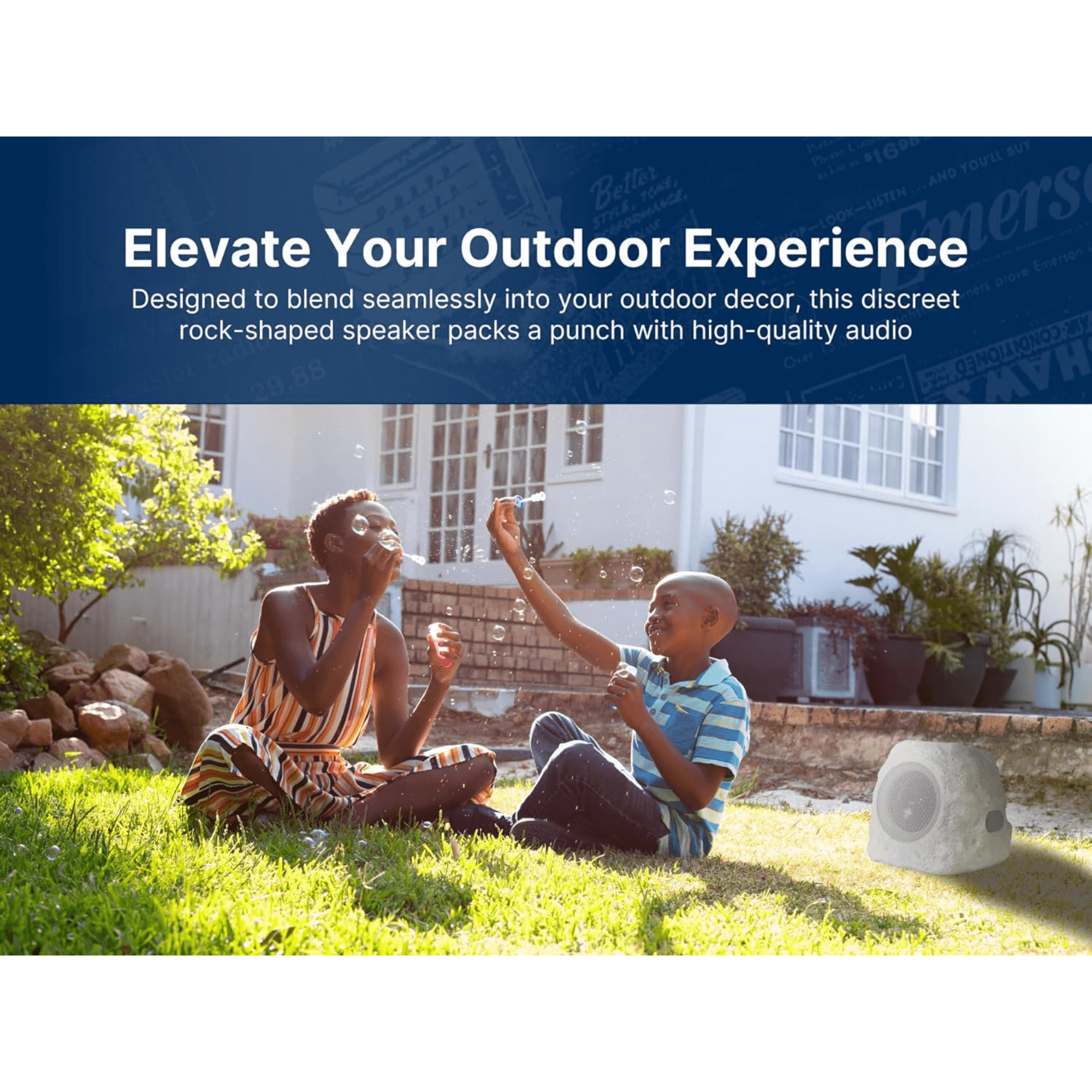 Emerson Rock Party Solar Multicolor LED Bluetooth Speaker