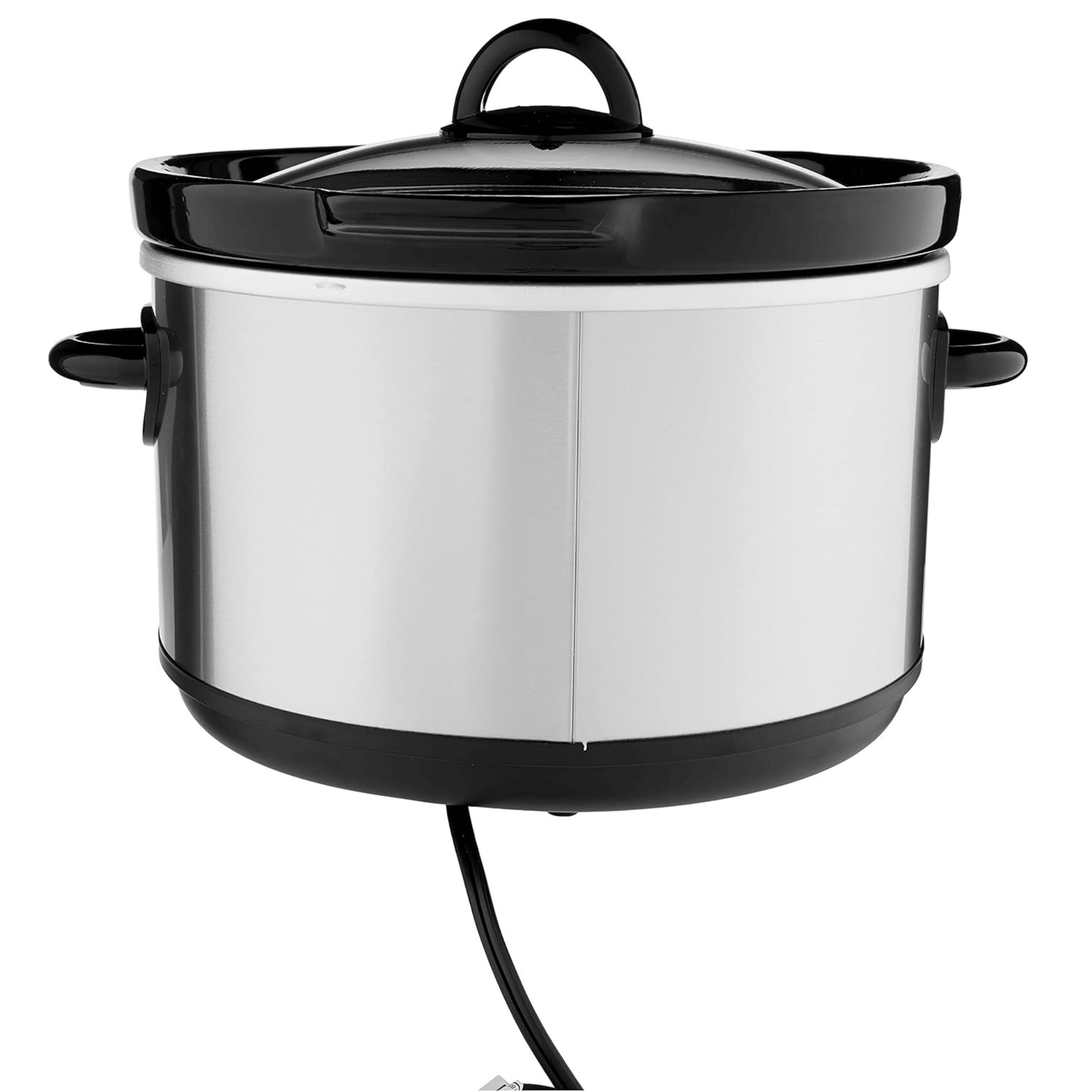Crockpot 5 Qt. Round Manual Stainless Steel Slow Cooker and Little Dipper Warmer