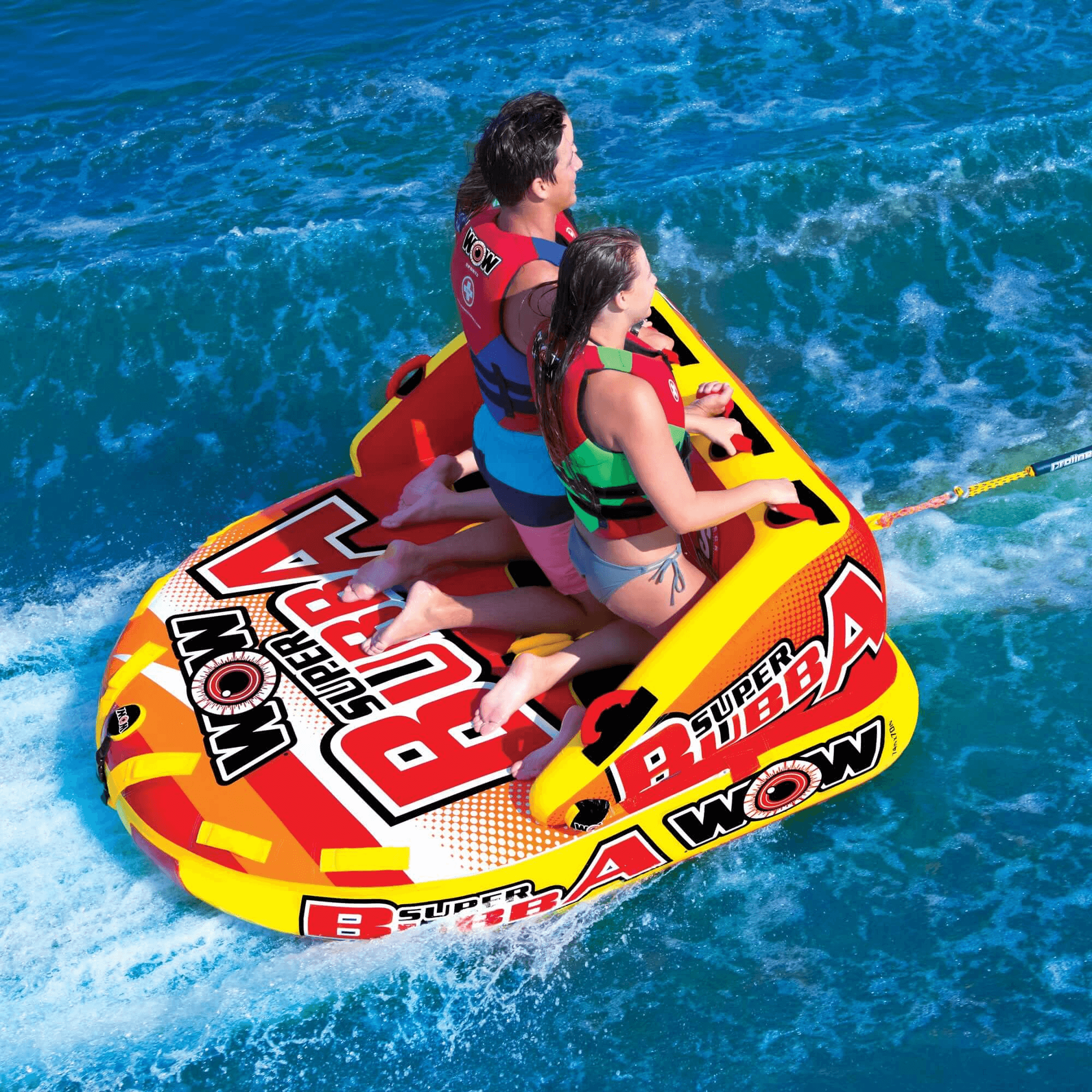 WOW Watersports Super Bubba 1-3 Person Inflatable Towable Deck Tube