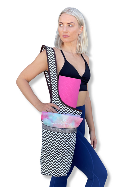 Yoga Mat Carrying Tote Bag with Large Size Pockets | Multipurpose and Fit Most Size Mats