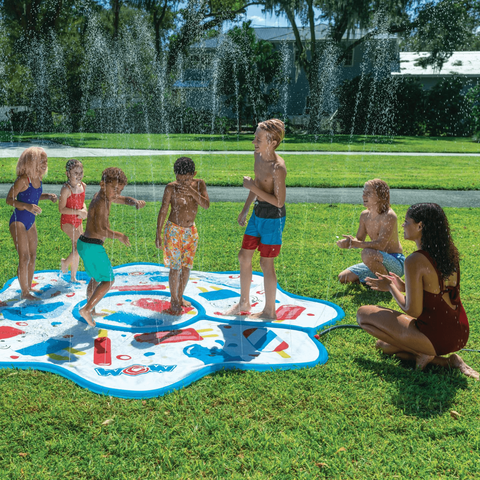 WOW Watersports Popsicle 10ft Octagonal Spray Pad, Connects to Standard Hose