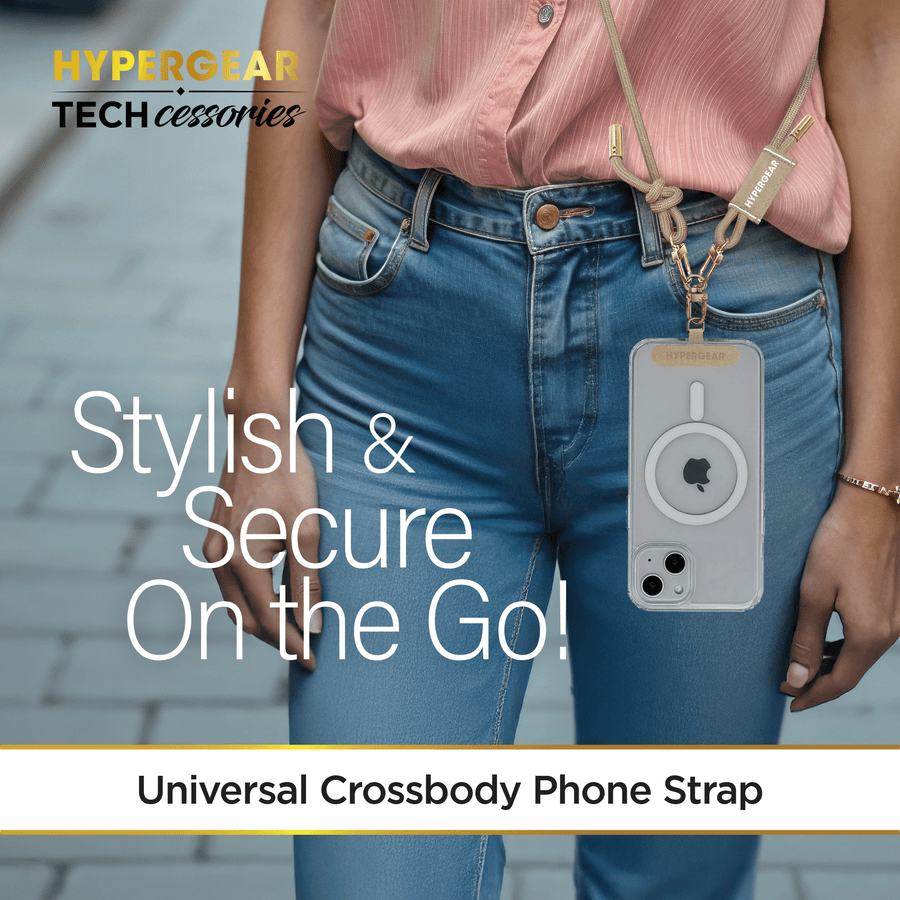 HyperGear TECHcessories Sand Braided Rope Universal Crossbody Phone Strap