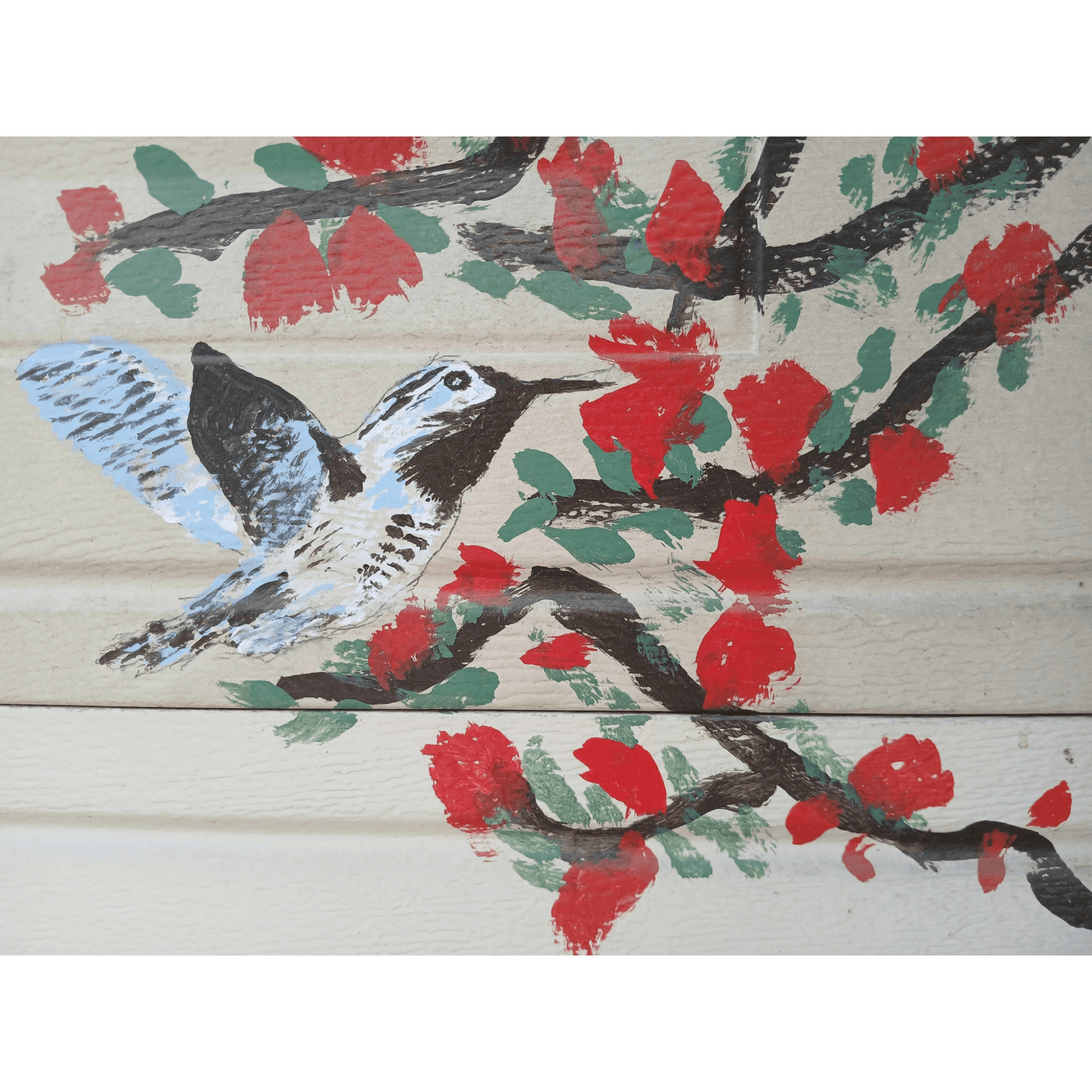 PimsArt Hummingbird Floral Weekender Bag From Original Painting