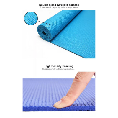 Performance Yoga Mat with Carrying Straps for Yoga, Pilates, and Floor Exercises