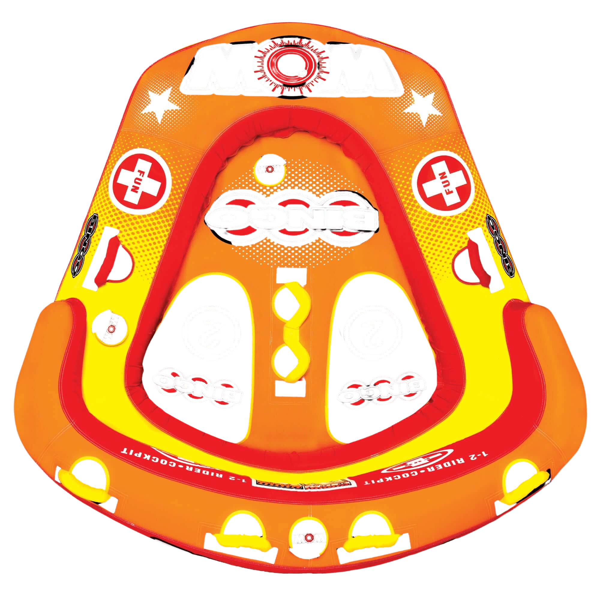 WOW Watersports Bingo 1-2 Person Cockpit Ski Tube with Secured Seating