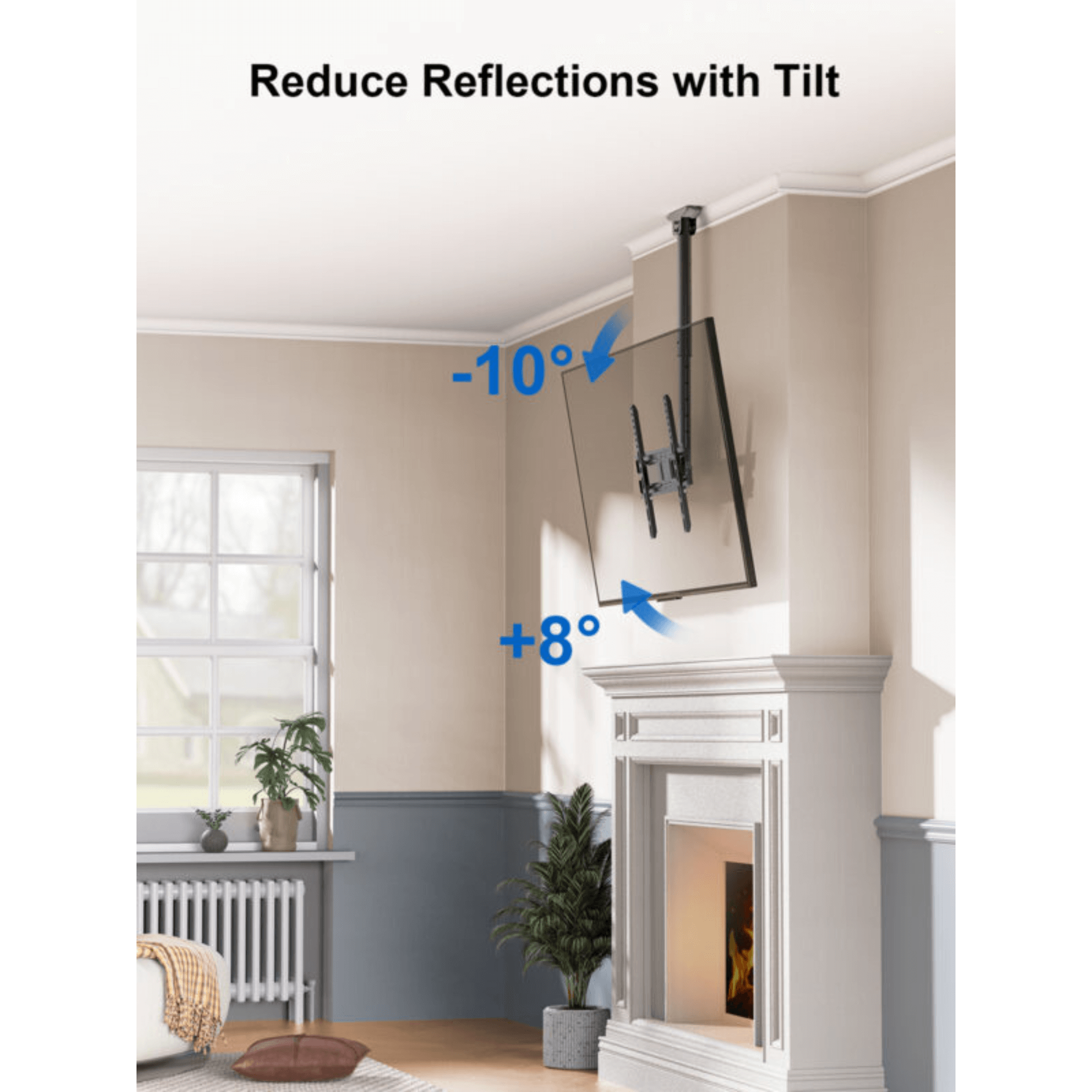 ErgoAV Ceiling Mount for TVs 40" to 55"