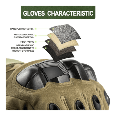 Tactical Military Airsoft Gloves for Outdoor Sports, Paintball, and Motorcycling with Touchscreen Fingertip Capability