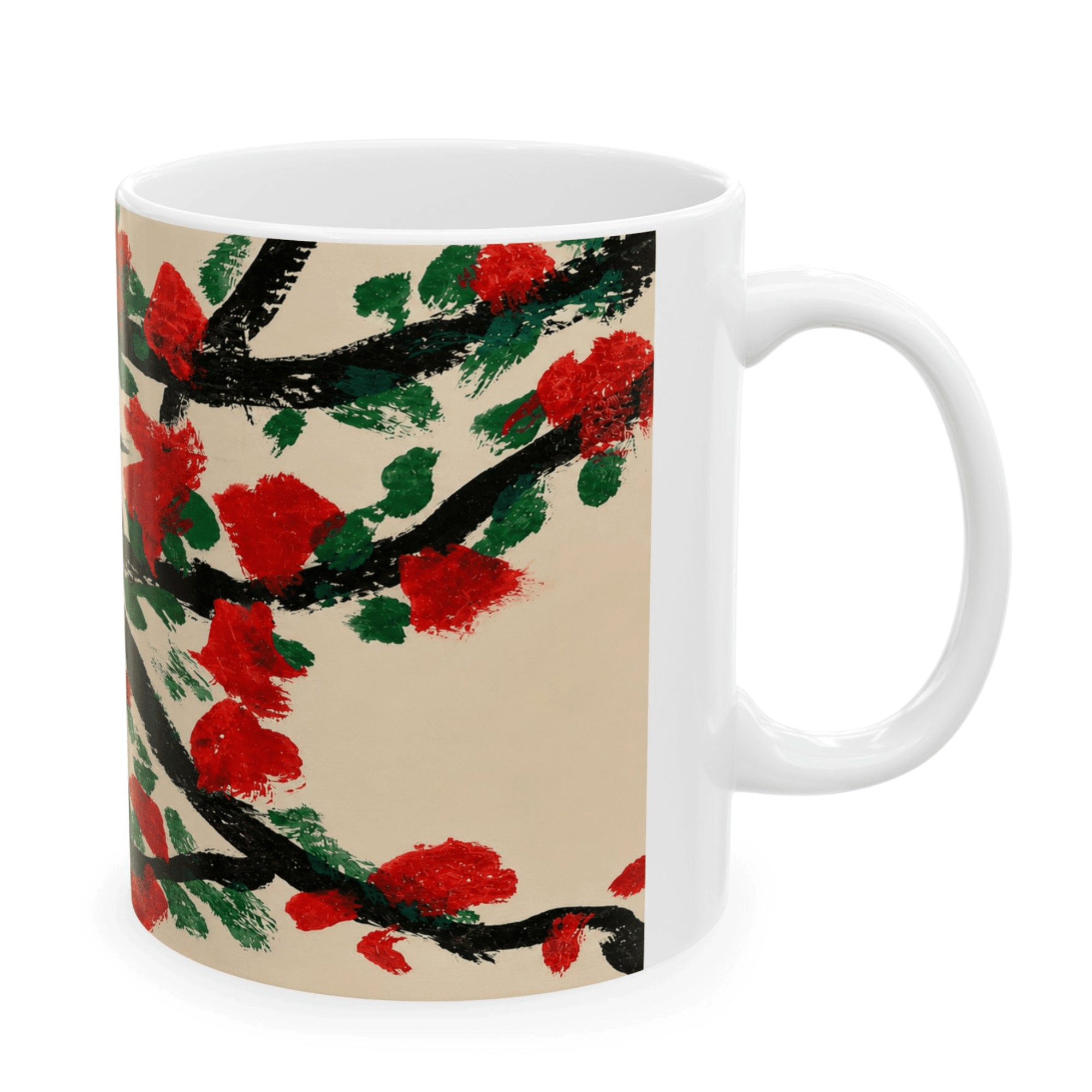PimsArt Hummingbird and Cherry Blossom Mug From Original Painting