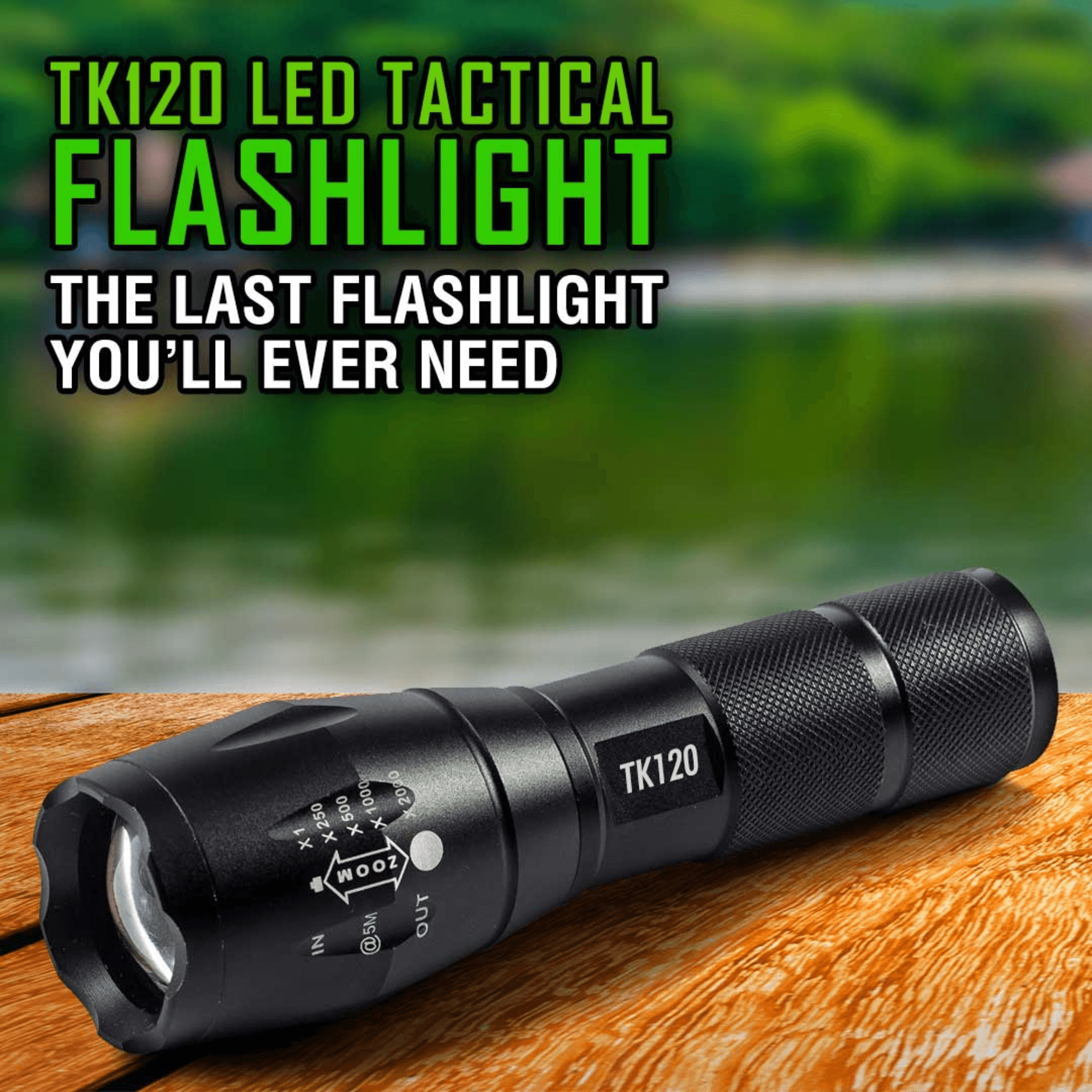 EcoGear FX TK120 LED Tactical Flashlight with Strobe