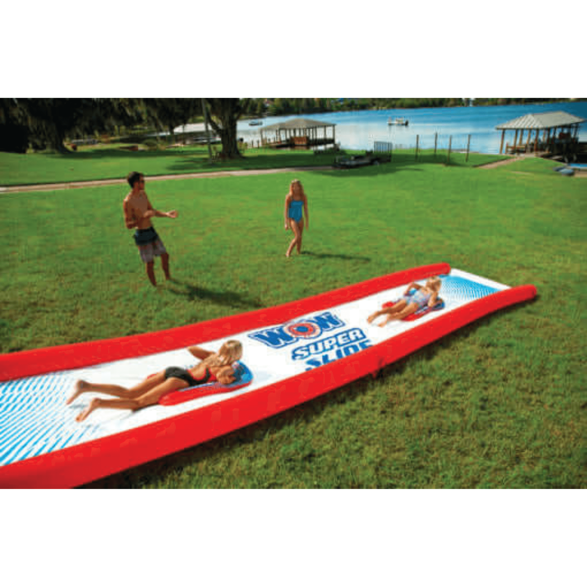 WOW Watersports Backyard Mega Water Slide 25' X 6' with 2 Mega Sleds and Sprinkler