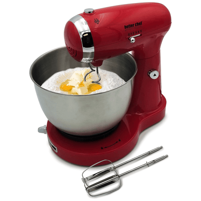 Better Chef 350W Classic Stand Mixer with Stainless Steel Bowl