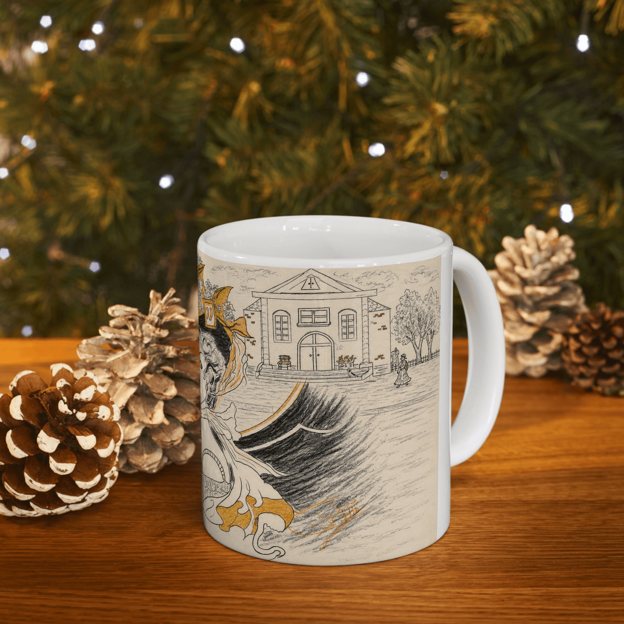 PimsArt Vintage Belle Victorian Mug From Original Drawing