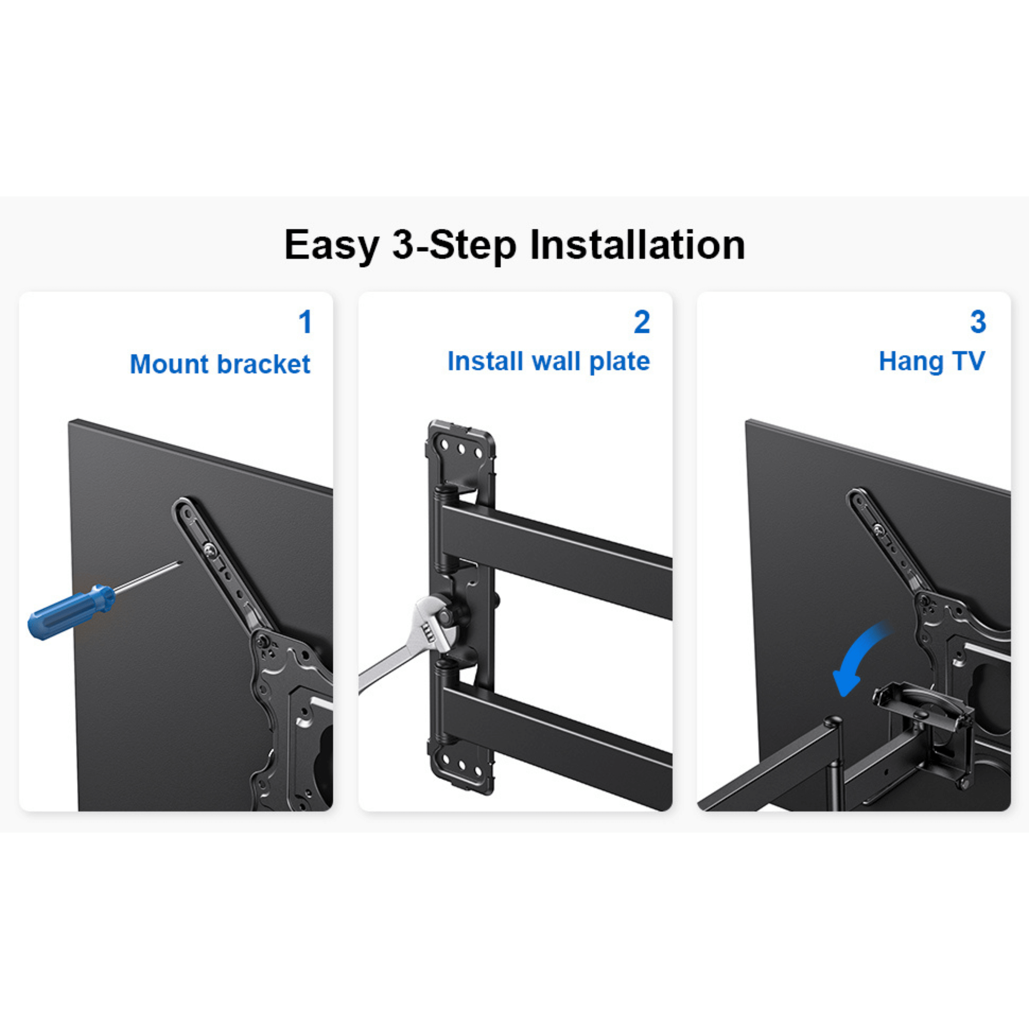 ErgoAV Ceiling Mount for TVs 43" to 75"