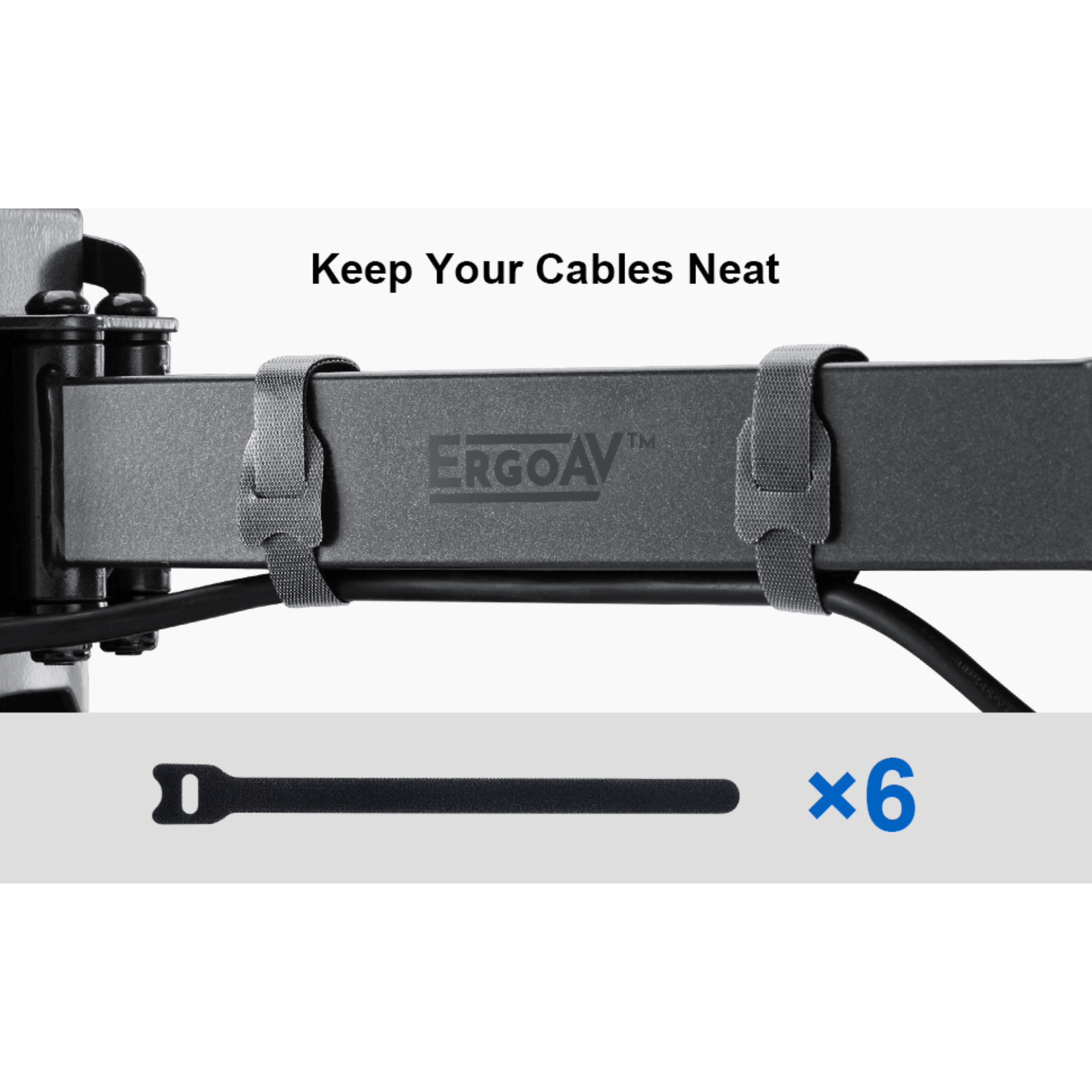 ErgoAV Motion Mount with Dual Arms for TVs 49" to 90"