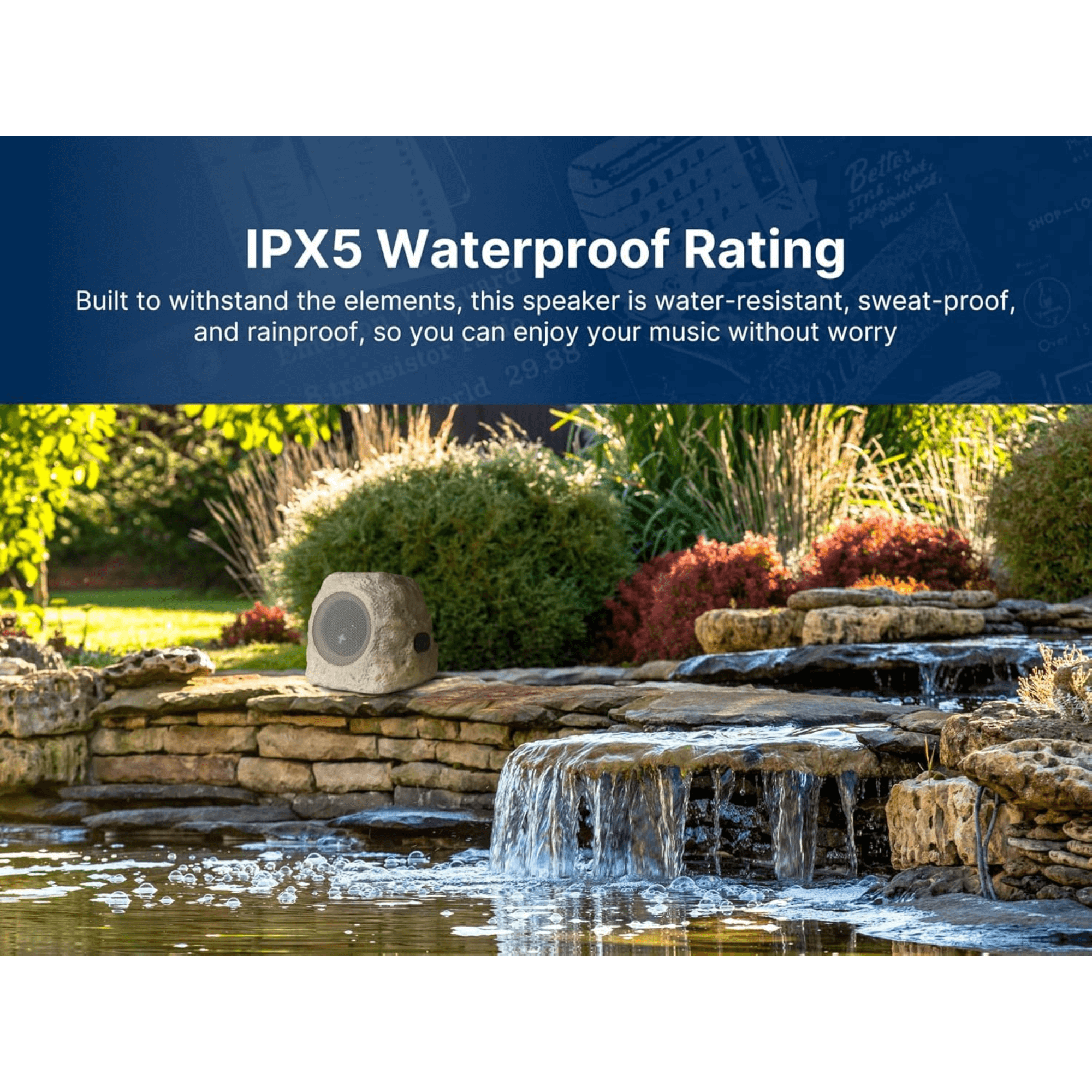 Emerson Rock Party Solar Multicolor LED Bluetooth Speaker