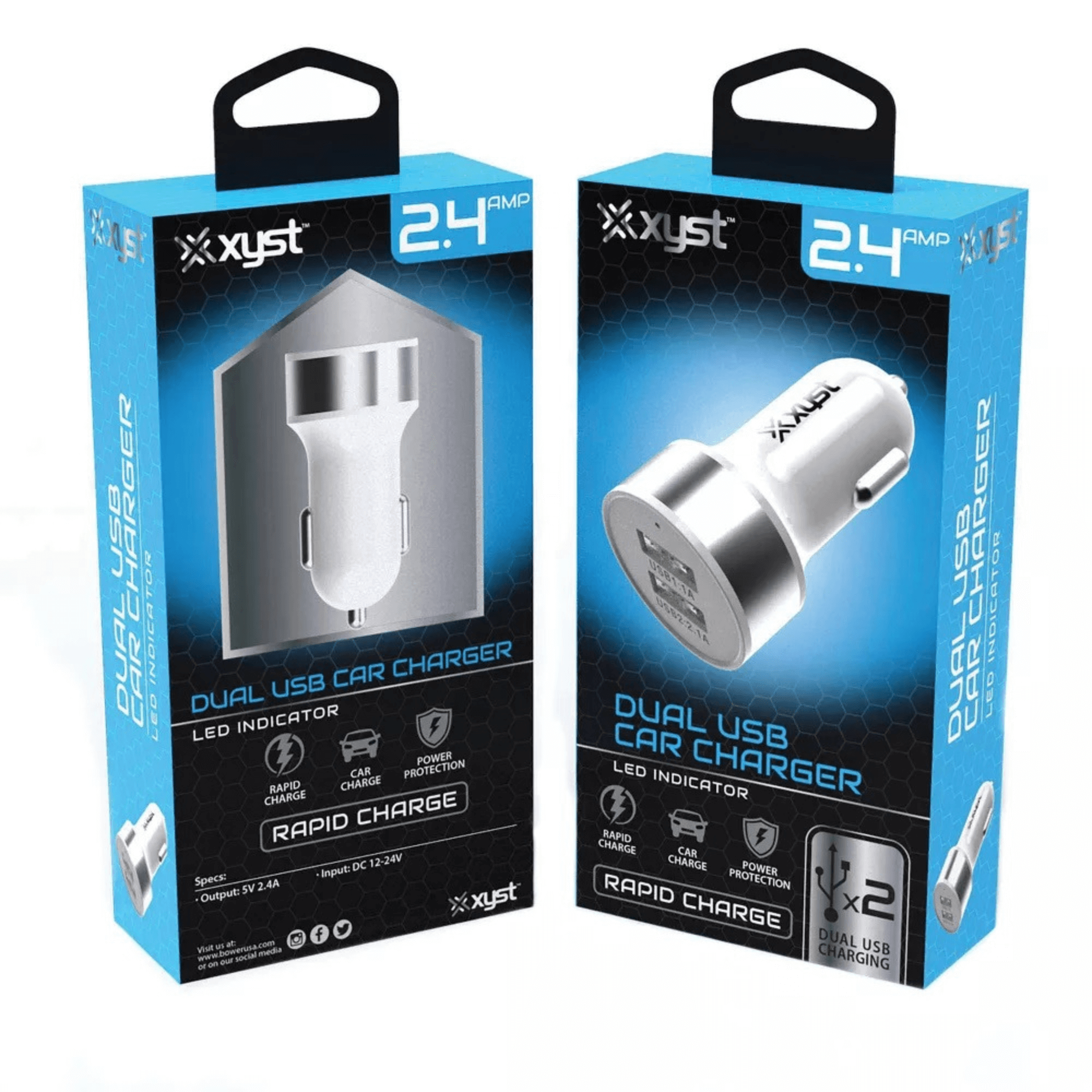 Xyst 2.4-Amp Dual USB Car Charger