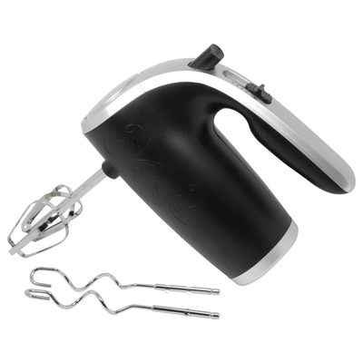 Better Chef 5-Speed 150W Hand Mixer with Silver Accents and Storage Clip