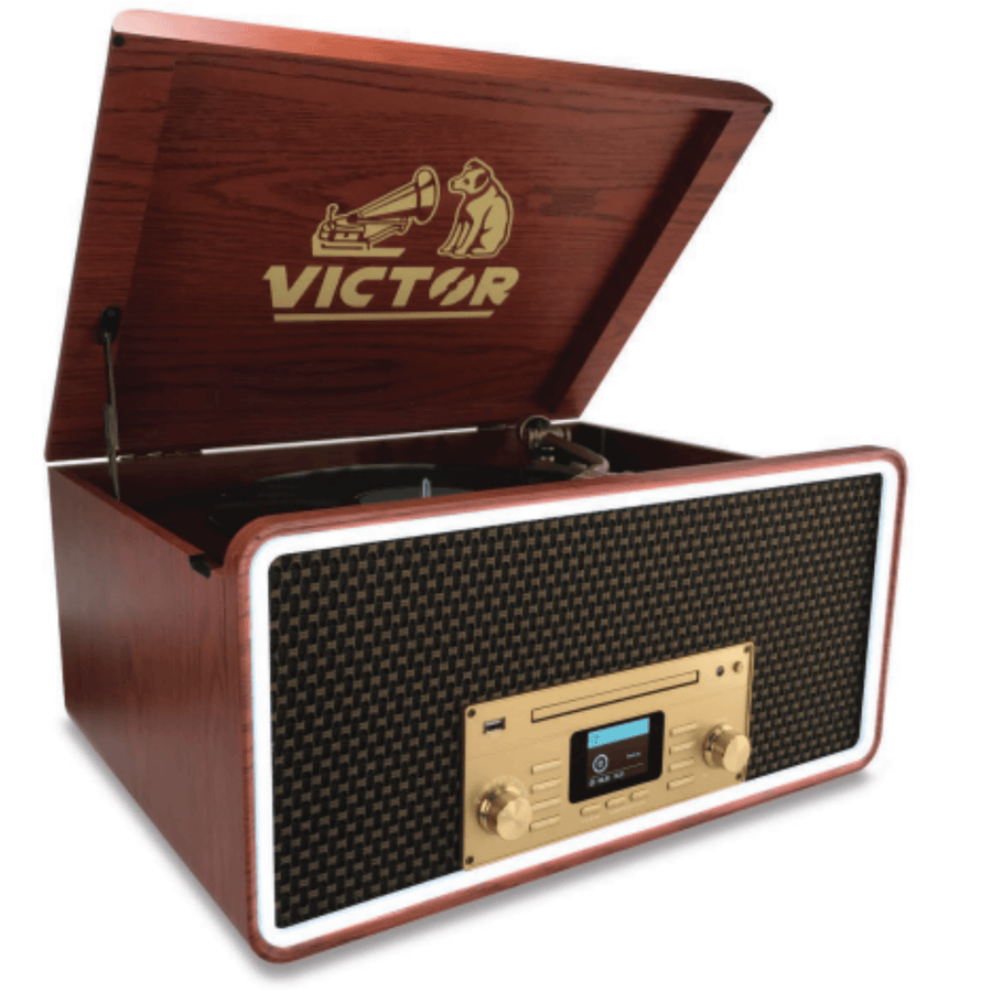 Victor Fremont 8-in-1 Wood Music Center