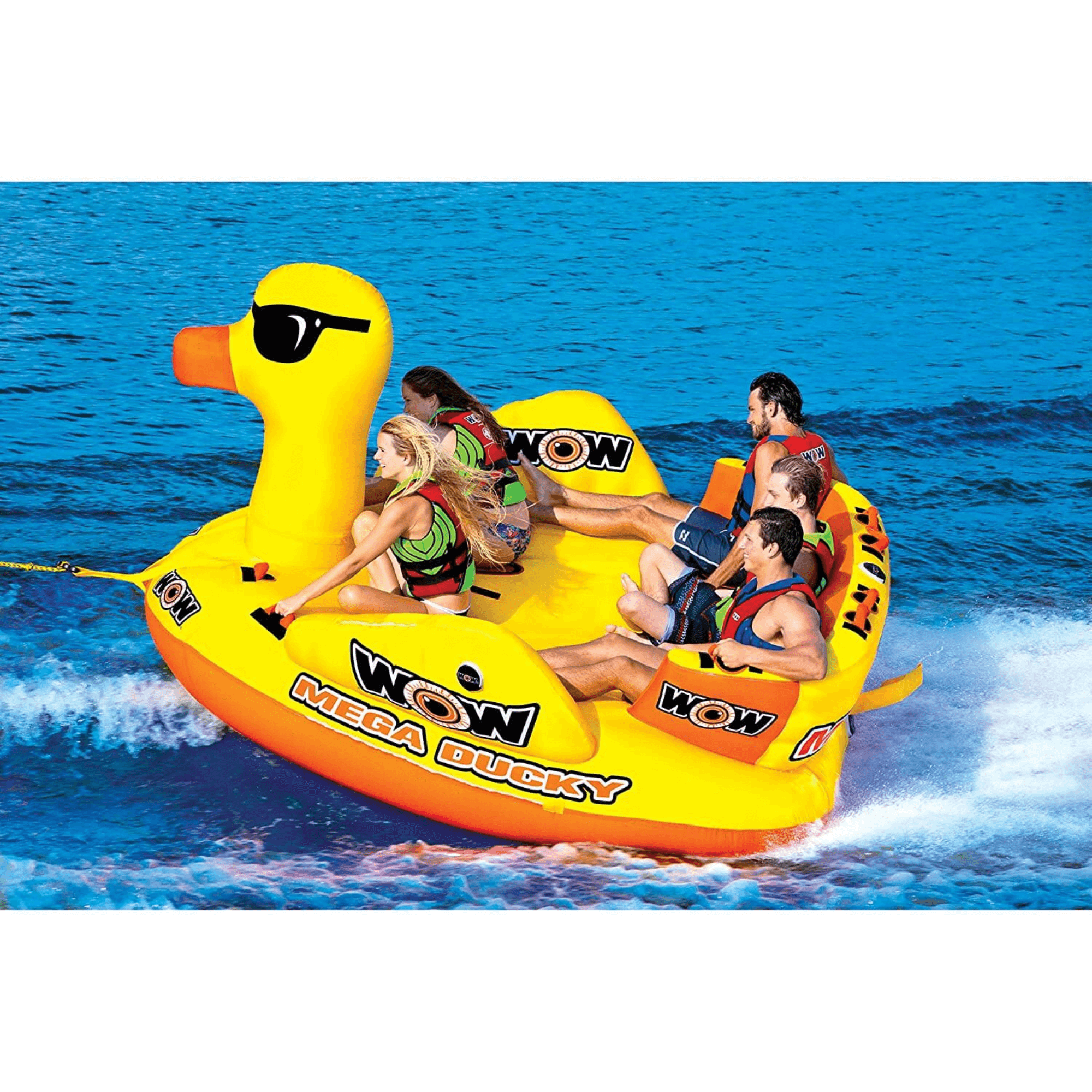 WOW Watersports Mega Ducky 5P Towable with Extra High Backrest