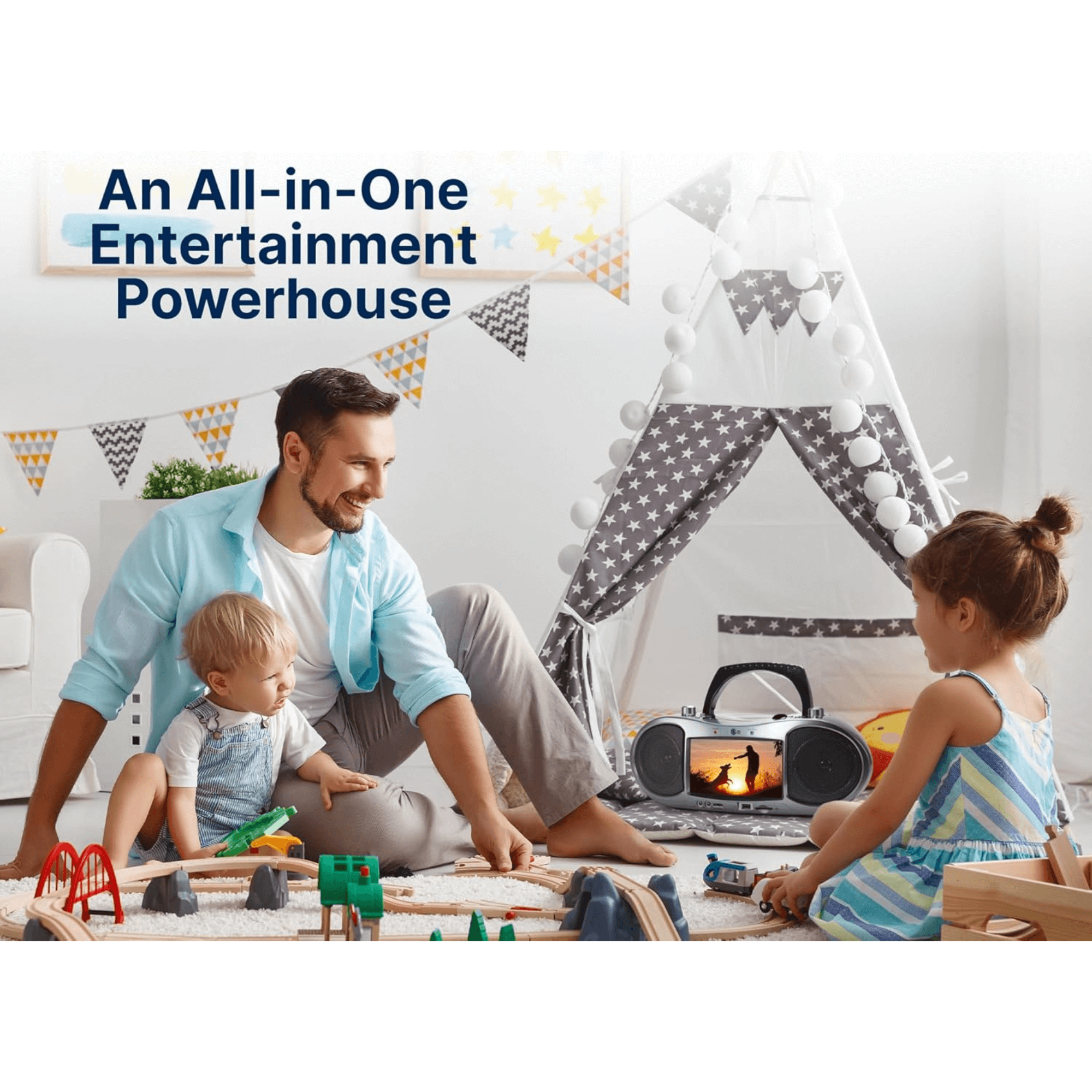 Emerson 7" Bluetooth DVD Boombox - Refurbished