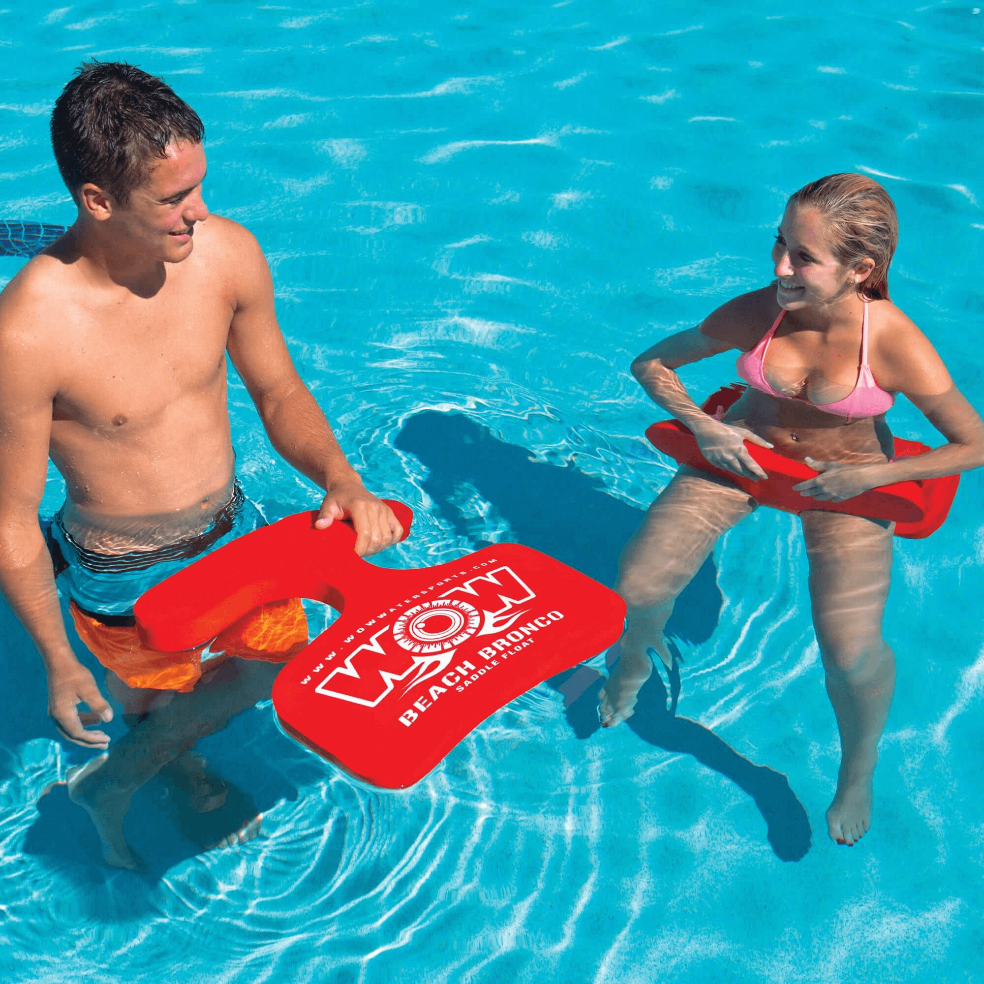 WOW Watersports Beach Bronco for 1 Person 220Ibs or 99kg Maximum Capacity- Red