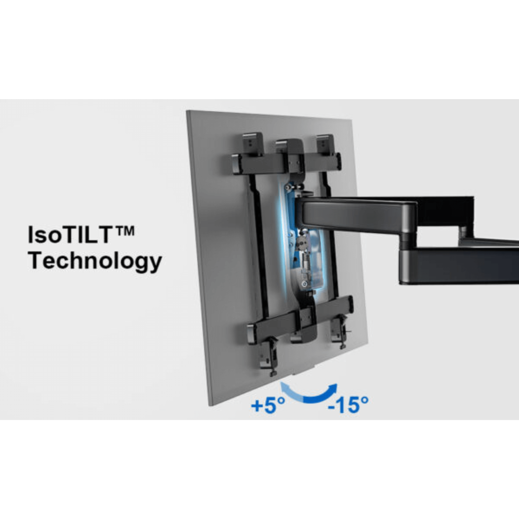 ErgoAV Motion Mount with Dual Arms and IsoTILT Technology for TVs 42" to 90"