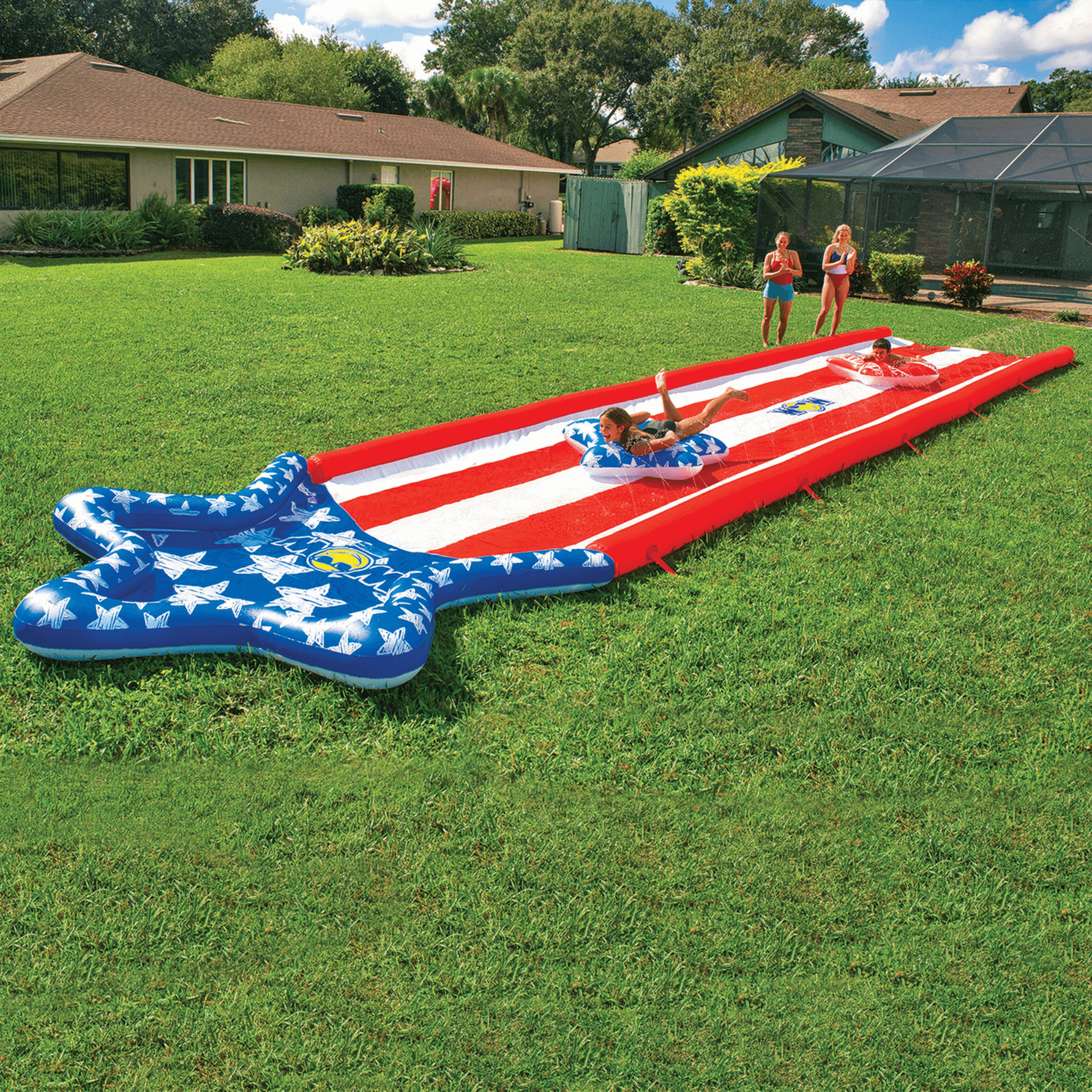 WOW Watersports Americana Stars & Stripes Giant 40ft Backyard Super Slide