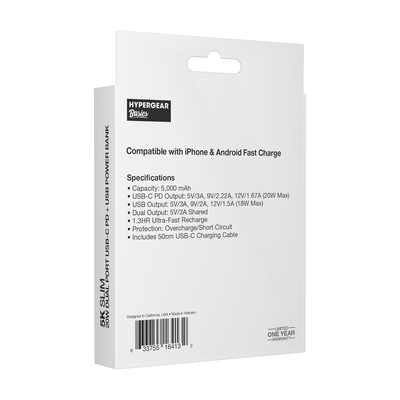 HyperGear 5000mAh PD20W Dual-Port PowerPack