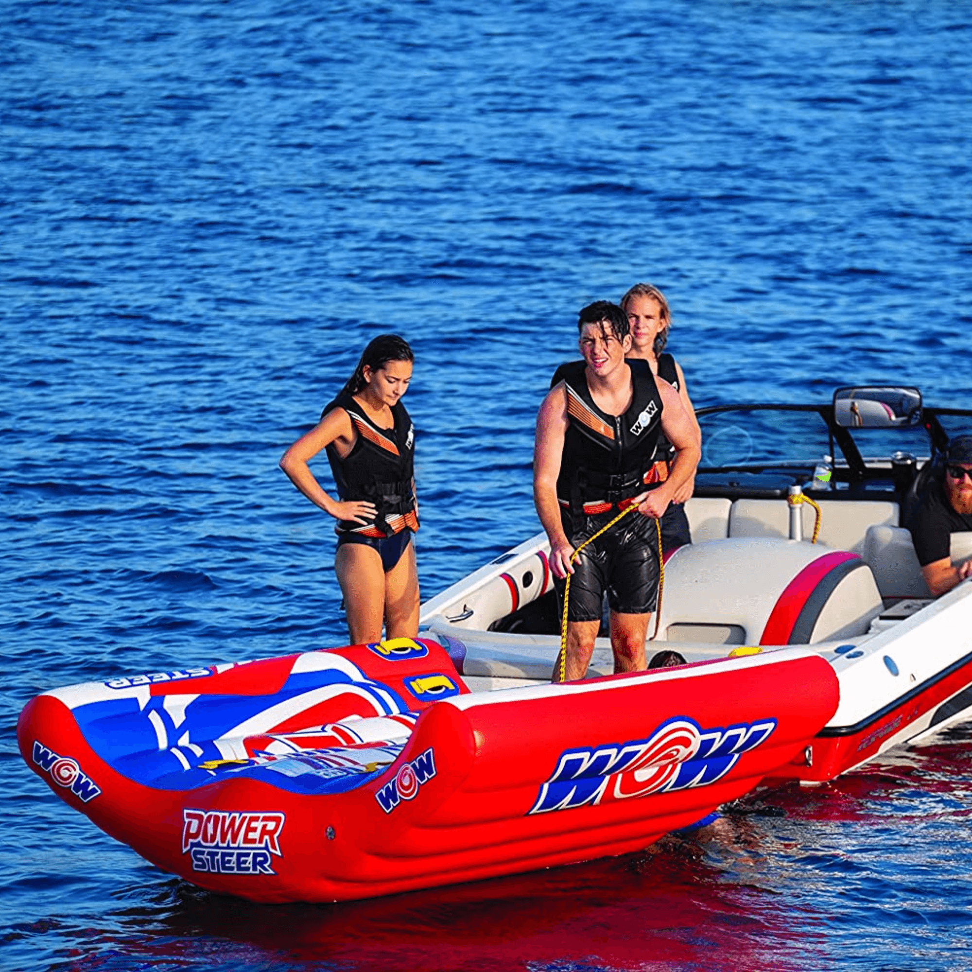 WOW Watersports Power Steer 3 Person 3P Steerable Deck Tube
