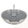 Better Chef 12.5-Inch 3-Ply Stainless Steel Nonstick Wok with Lid