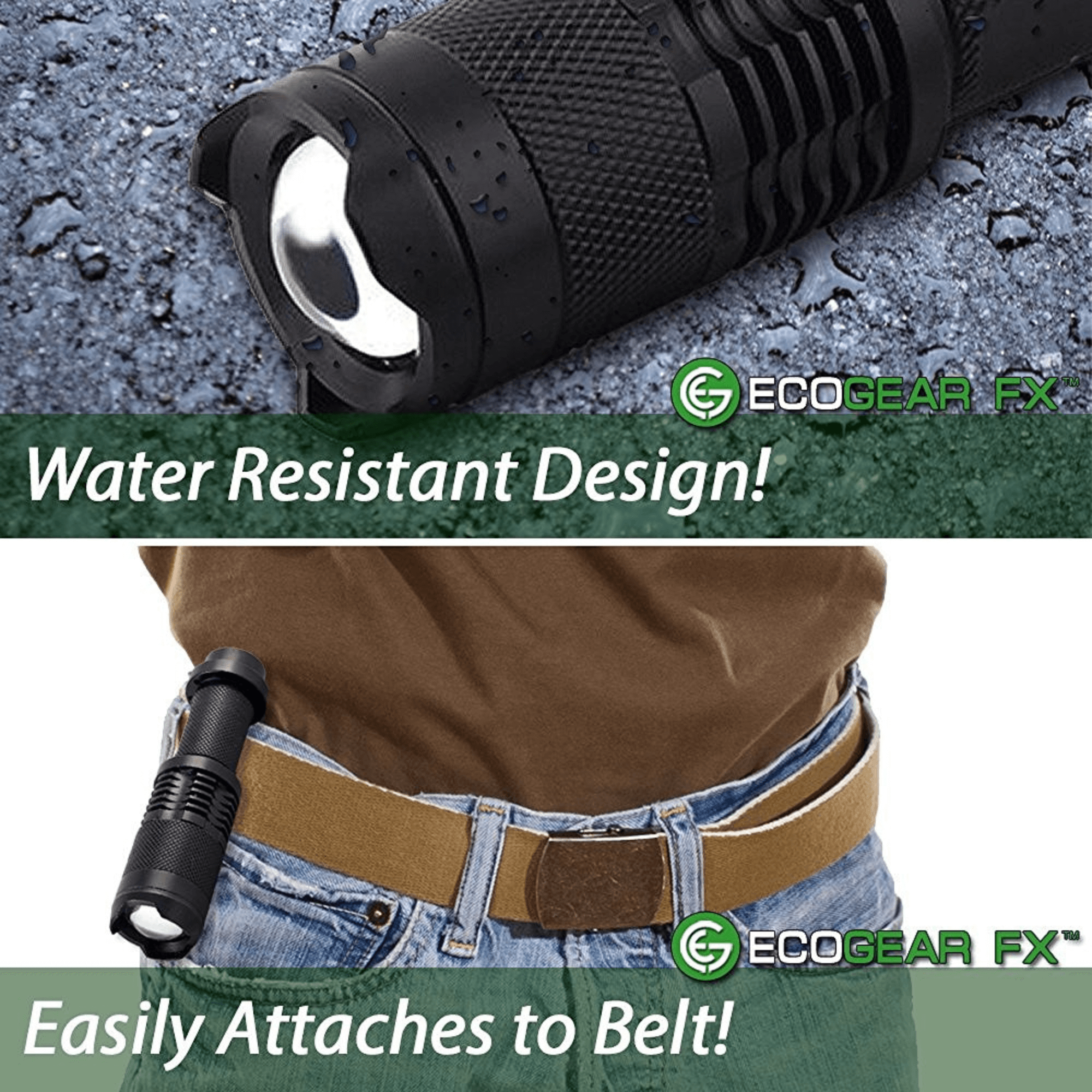 EcoGear FX E300 EDC Tactical Flashlight 3-Pack