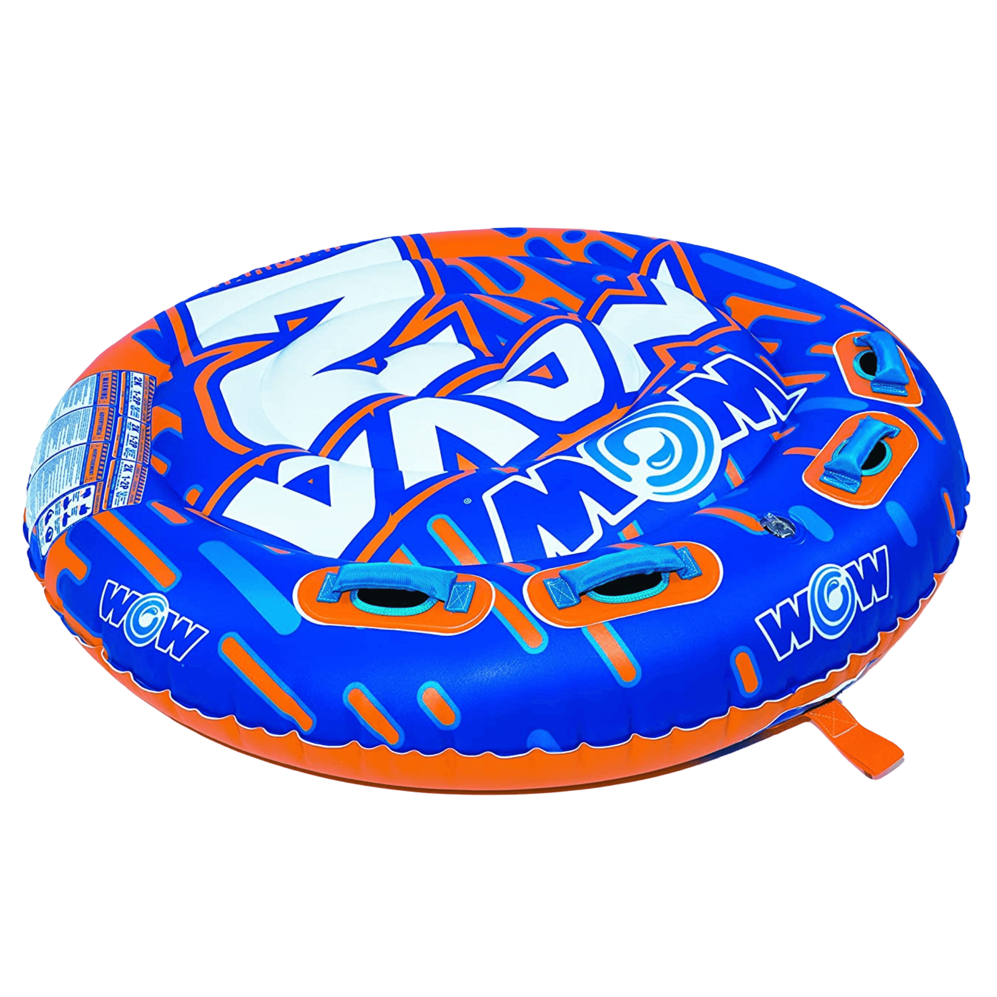WOW Watersports Nova 2 Person Towable Deck Tube with Foam Handles