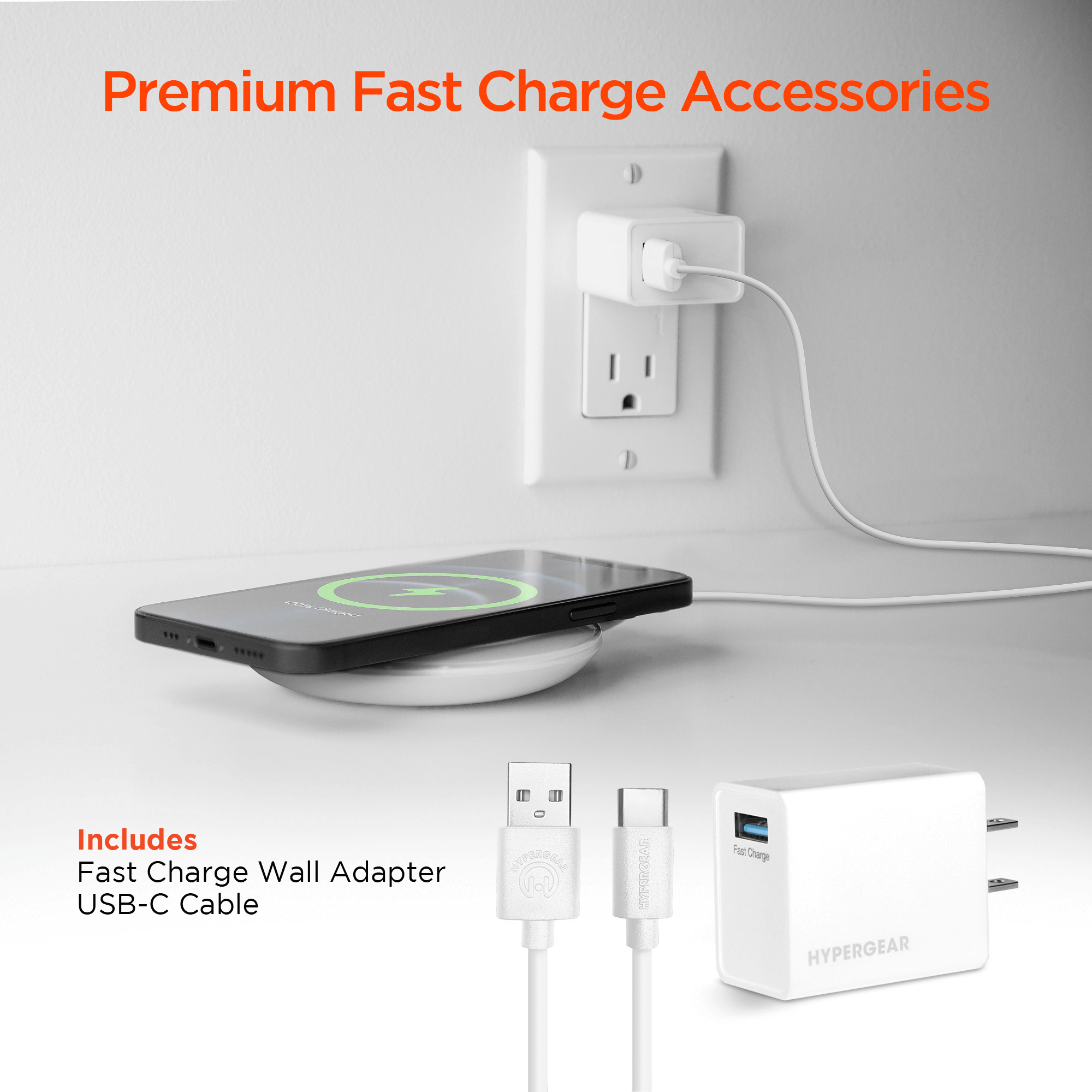 HyperGear ChargePad Pro 15W Wireless Fast Charger USB-C
