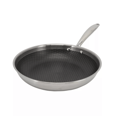Better Chef 10-Inch 3-Ply Stainless Steel Nonstick Fry Pan with Rolled Edge