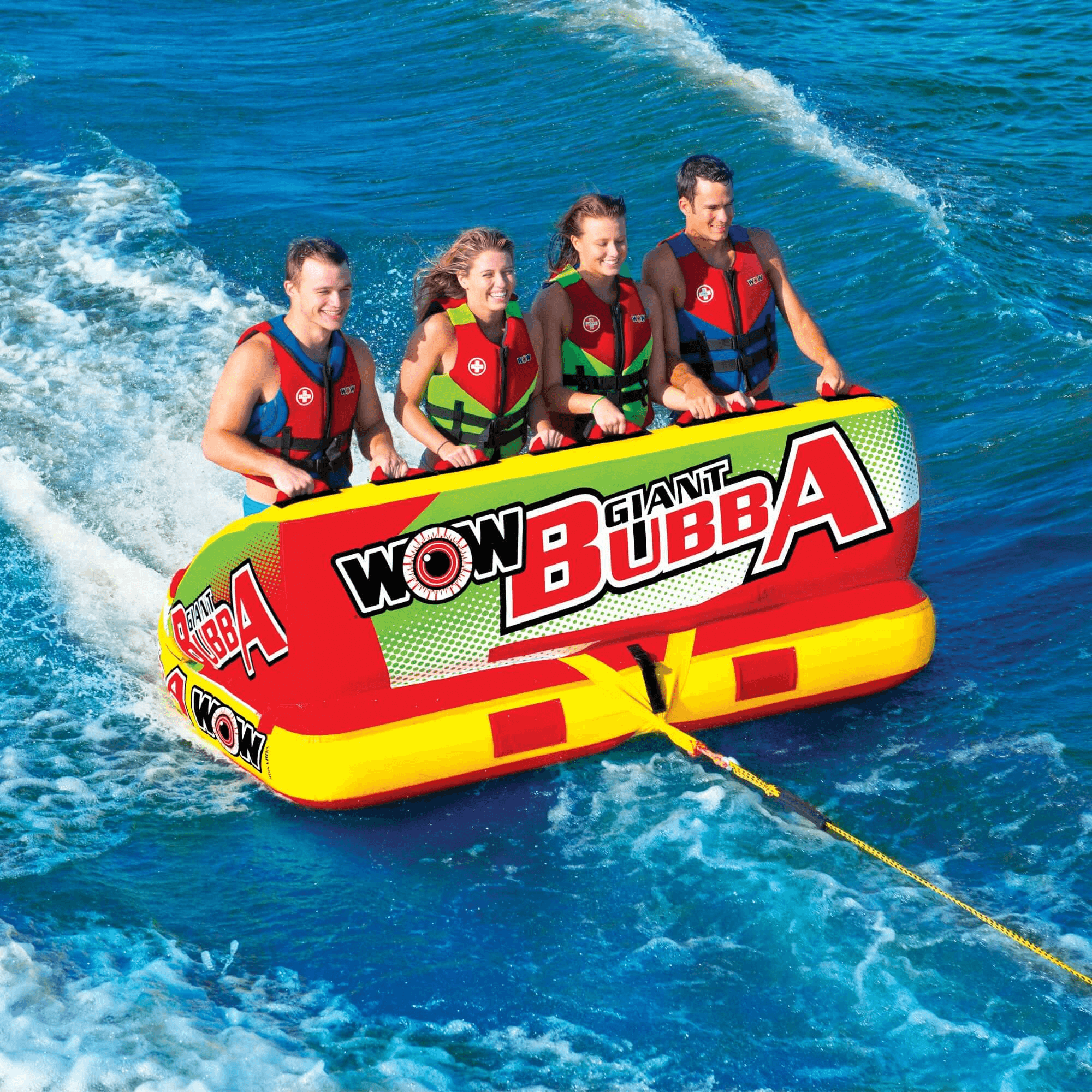 WOW Watersports Big Bubba 1 to 4 Person Inflatable Towable Deck Tube