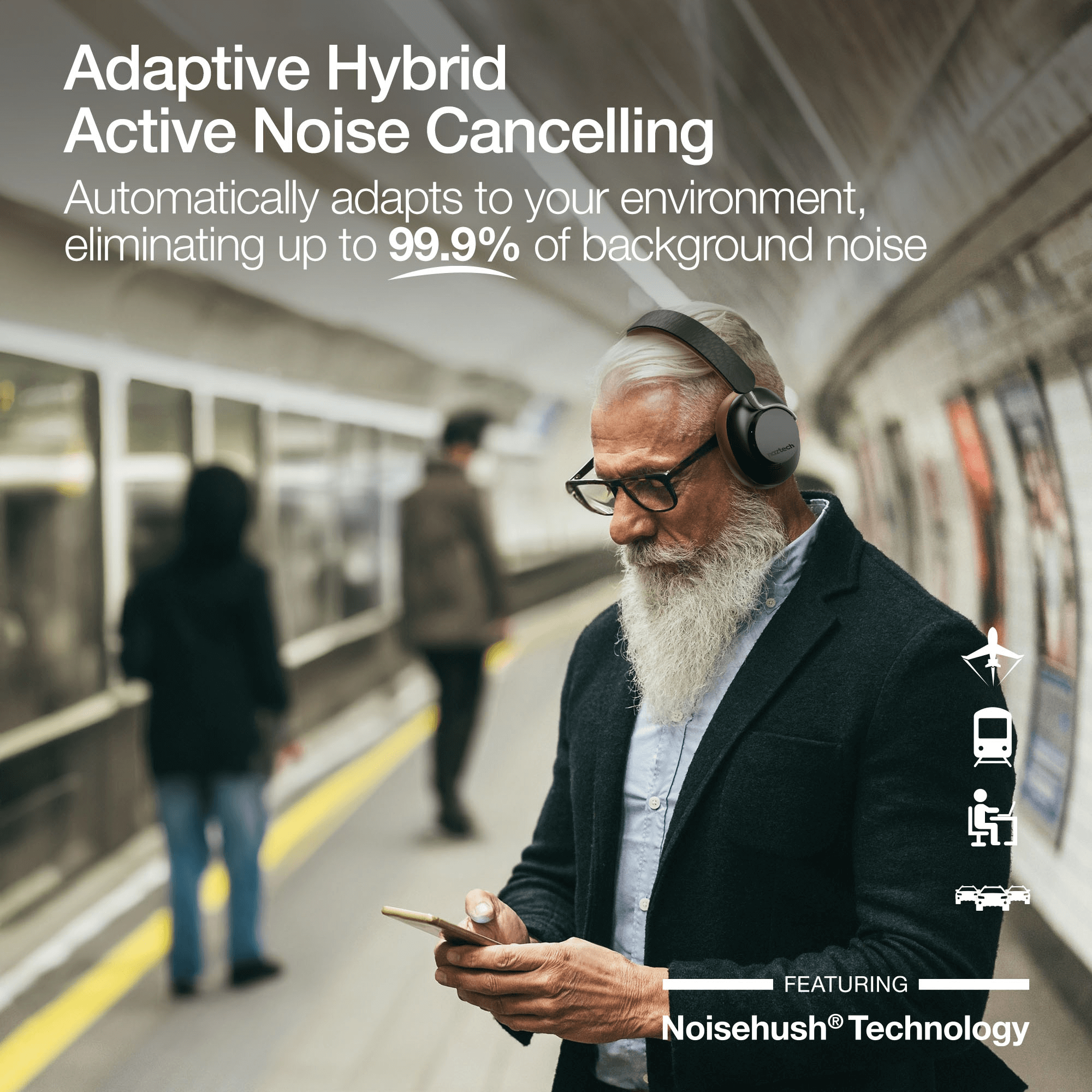 Naztech Aura 360 ANC Wireless Headphones