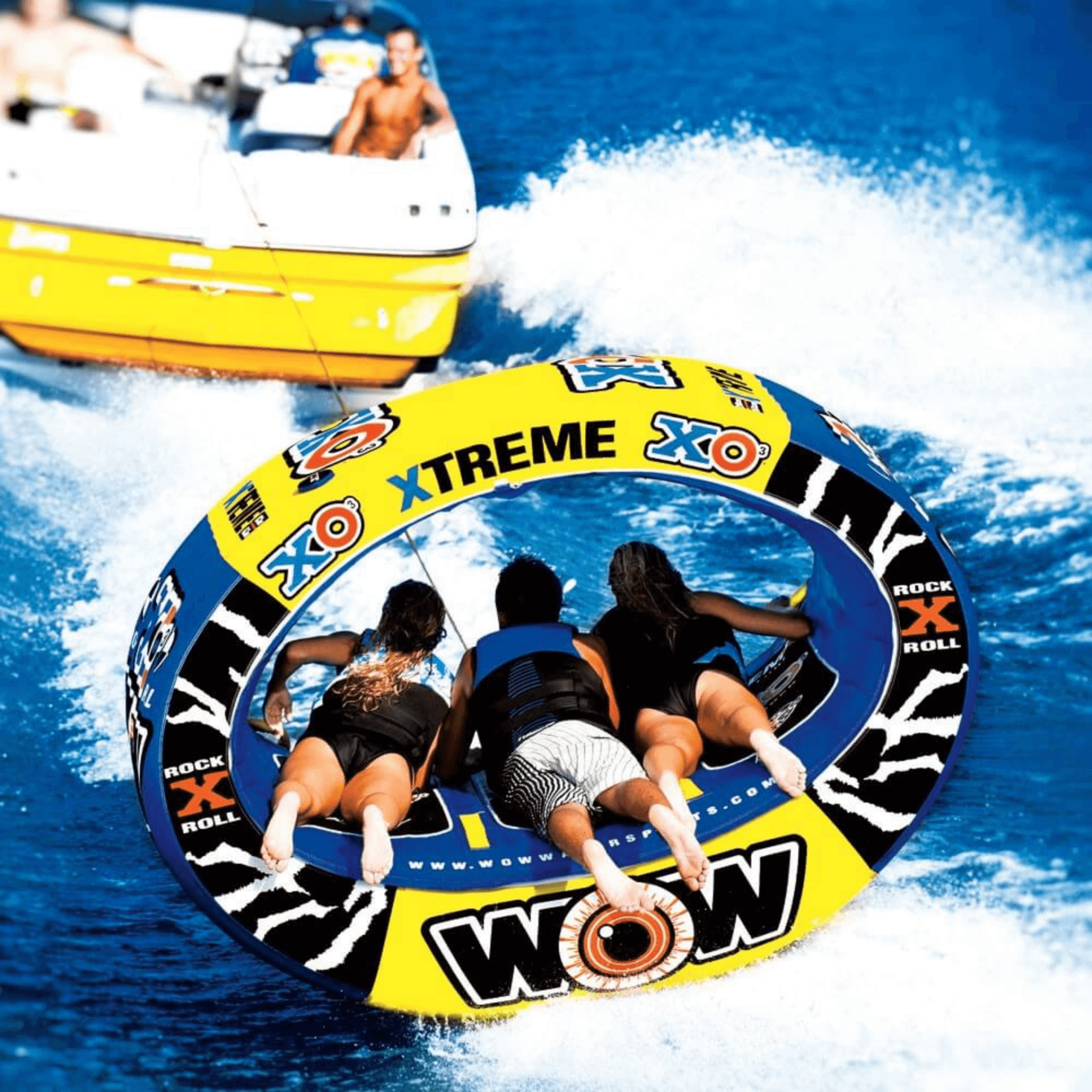 WOW Watersports Xtreme Inflatable Towable Ride-in-Oval for 1 to 3 Persons