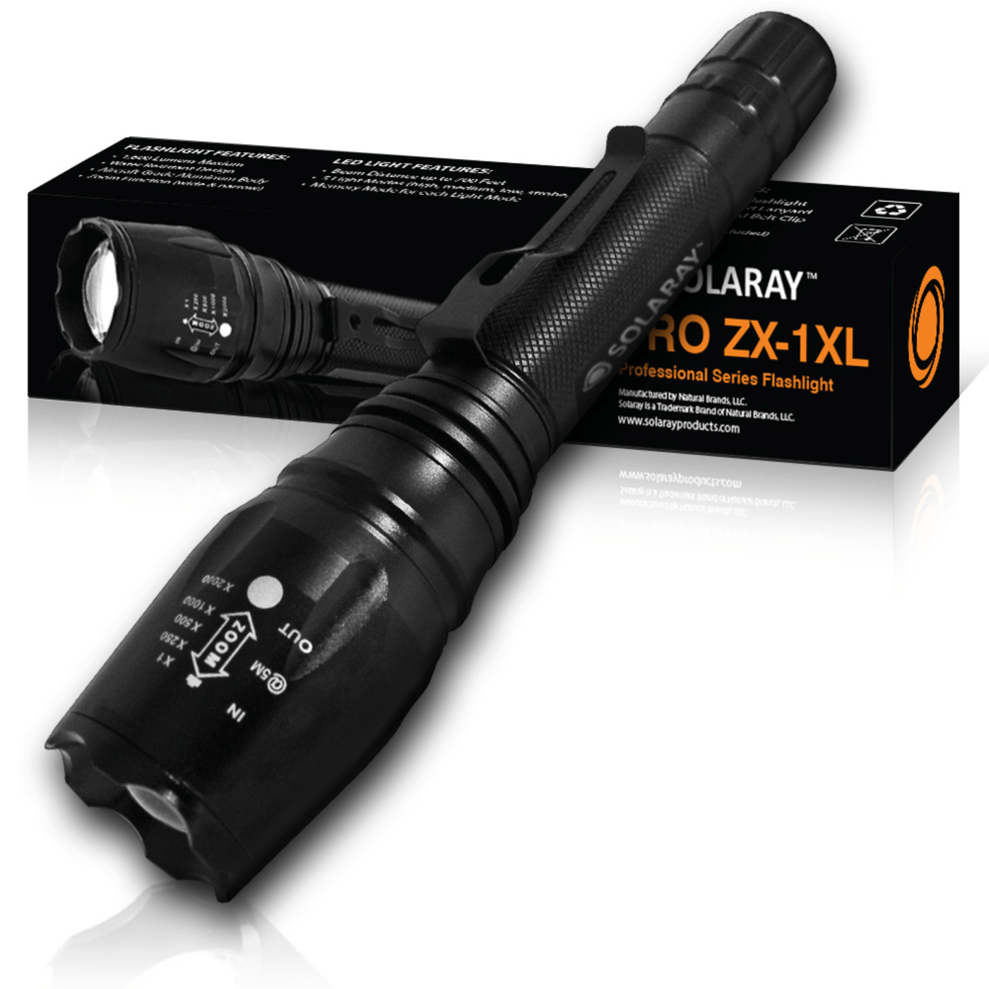 Solaray ZX1-XL 18650 Tactical Flashlight