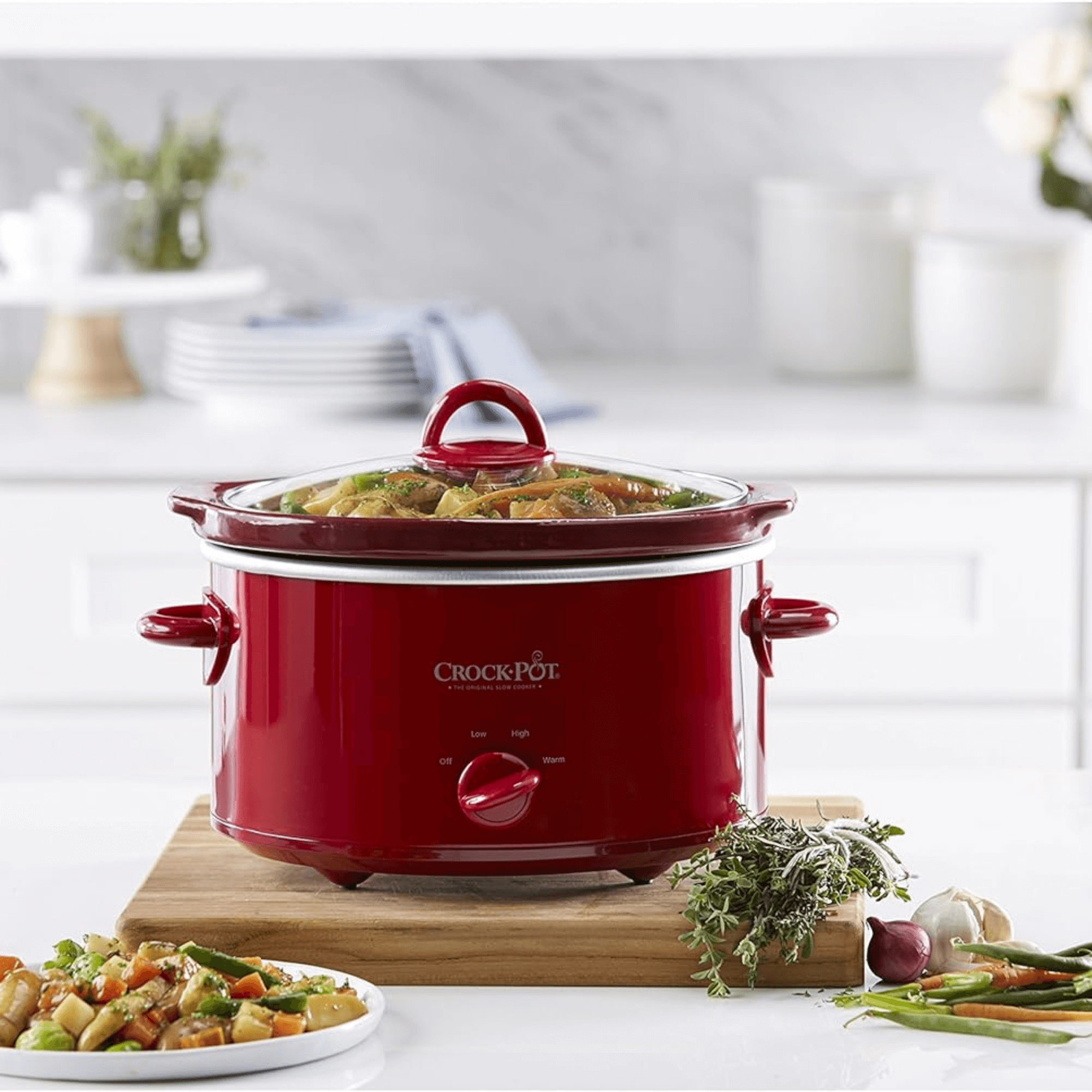 Crockpot 4Qt Small Manual Slow Cooker & Warmer - REFURBISHED