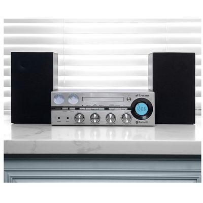 Victor Milwaukee 50W Desktop CD Stereo System Silver - Refurbished