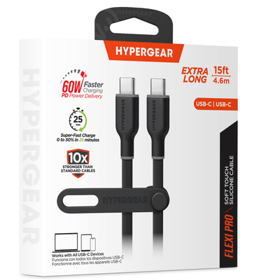 HyperGear Flexi PRO USB-C to USB-C Cable 15ft