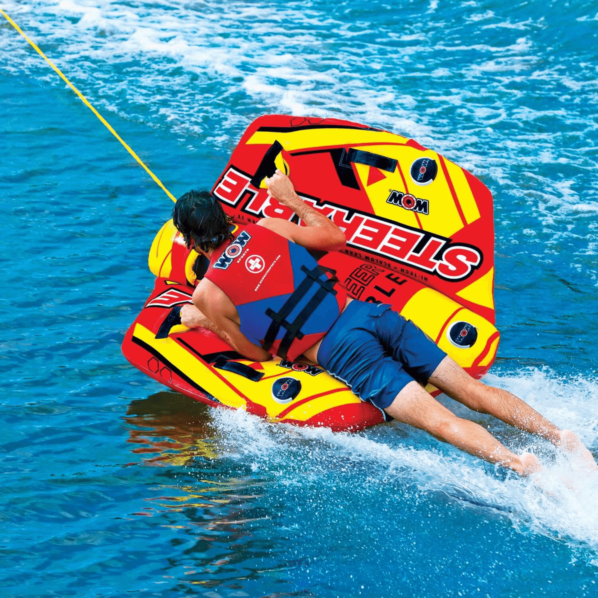 WOW Watersports Take Control of the Ride 1 or 2 P Inflatable Steerable Tube
