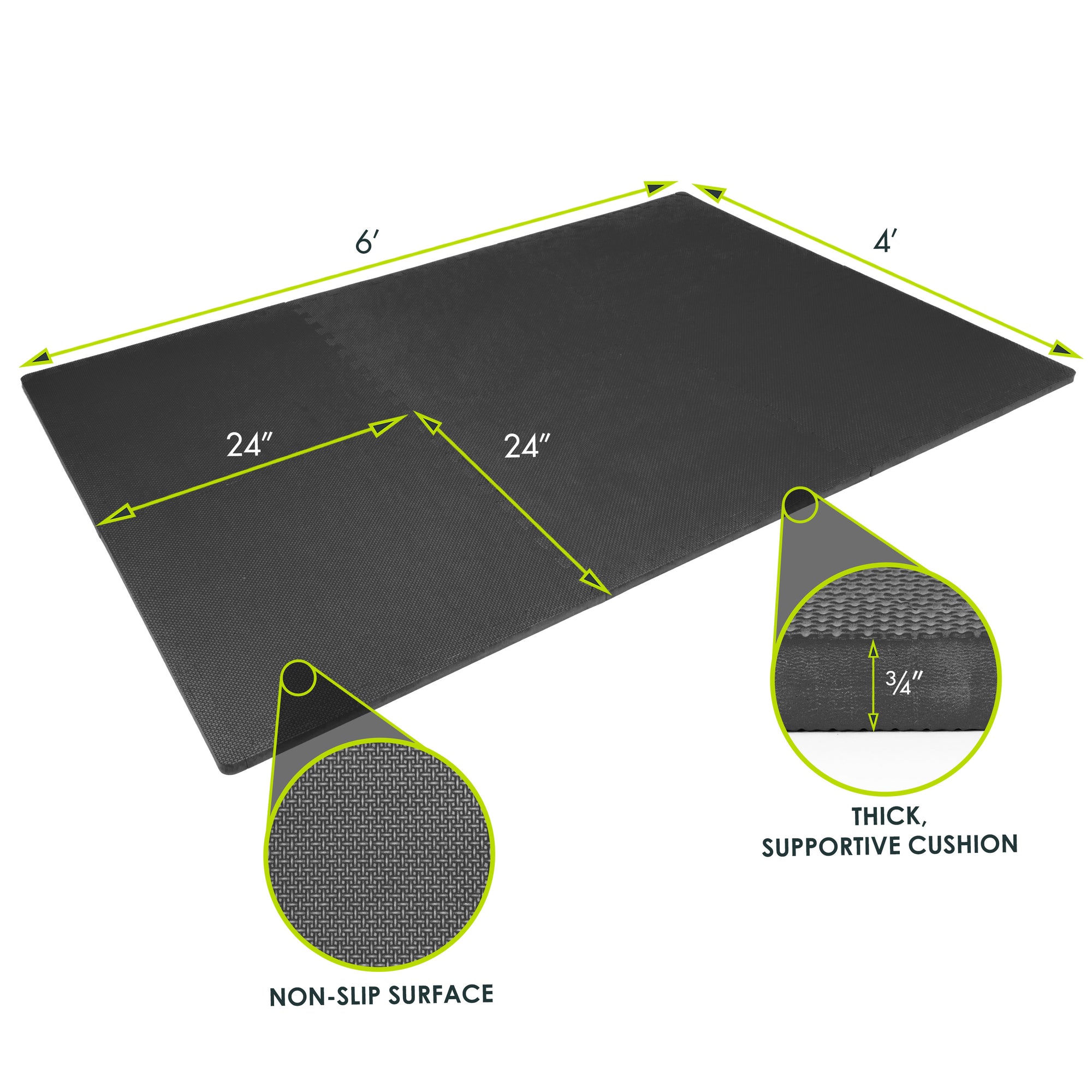 ProsourceFit Exercise Puzzle Mat 3/4"