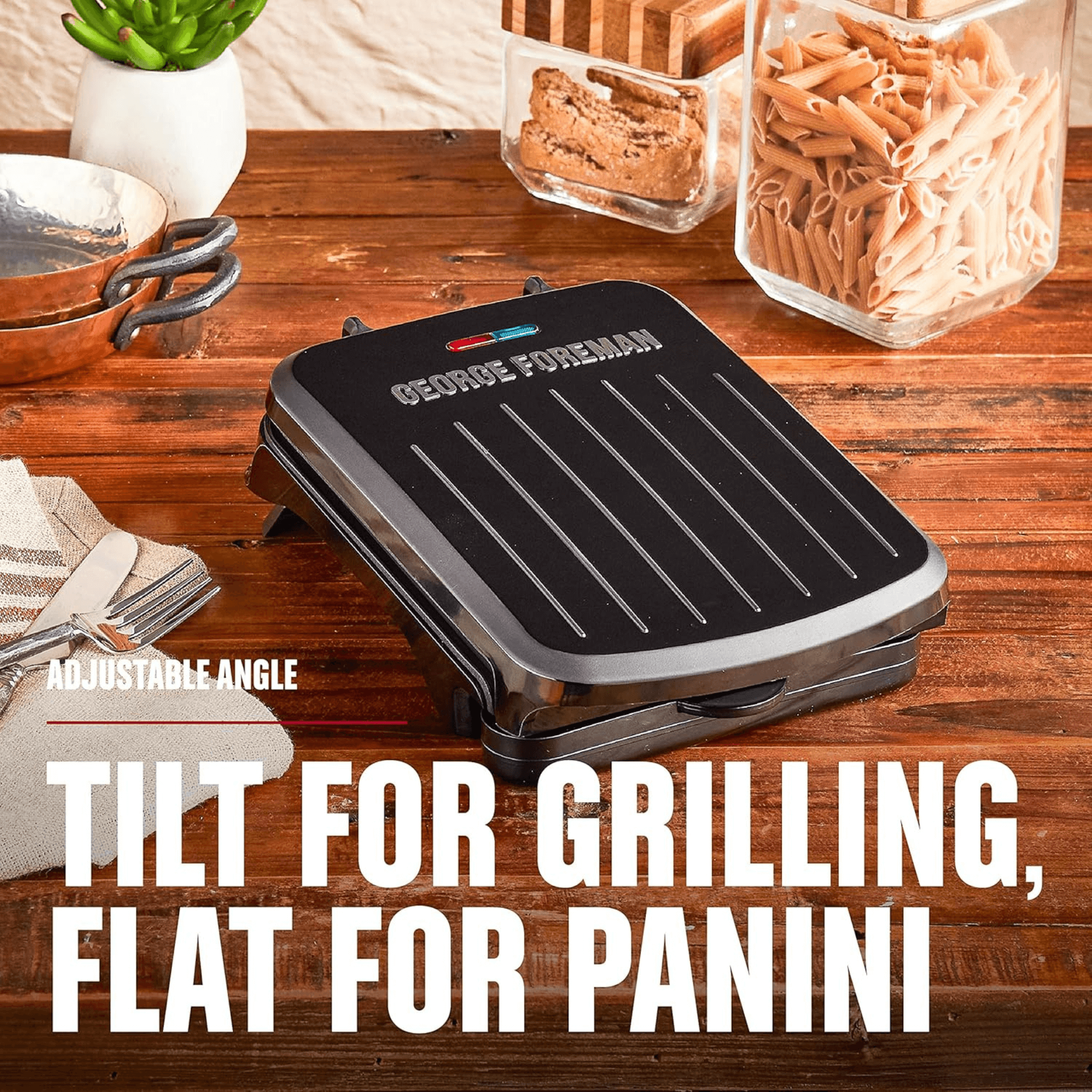 George Foreman 2-Serving Classic Plate Electric Indoor Grill and Panini Press