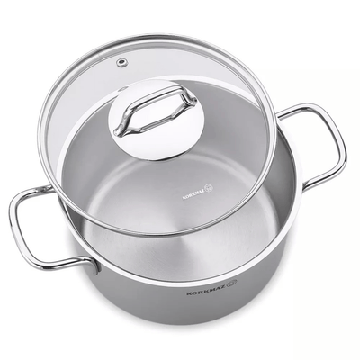 Korkmaz Perla 3Pce 6.9L Stainless Steel Casserole Steamer with Lid