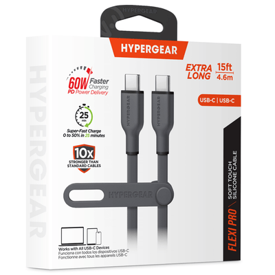 HyperGear Flexi PRO USB-C to USB-C Cable 15ft